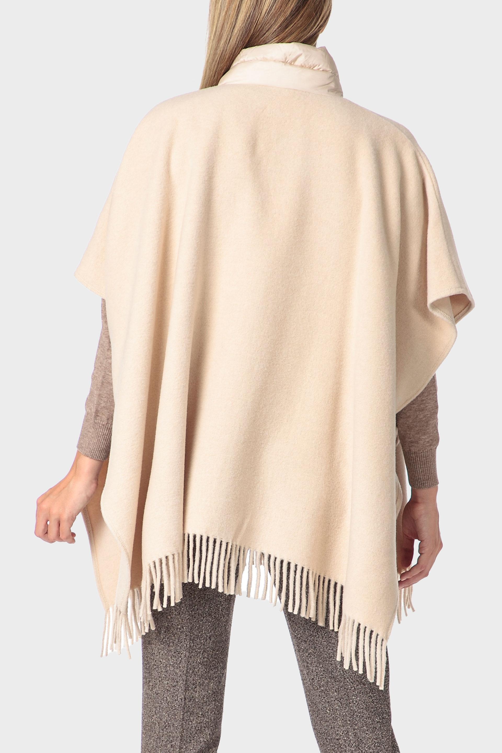 Cream Cape With Fringes, 3701_126, large image number 3