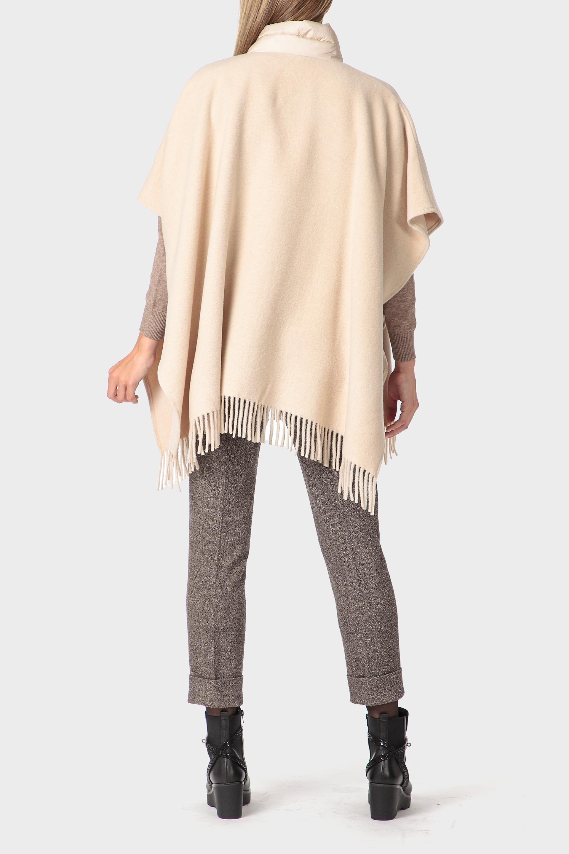 Cream Cape With Fringes, 3701_126, large image number 4