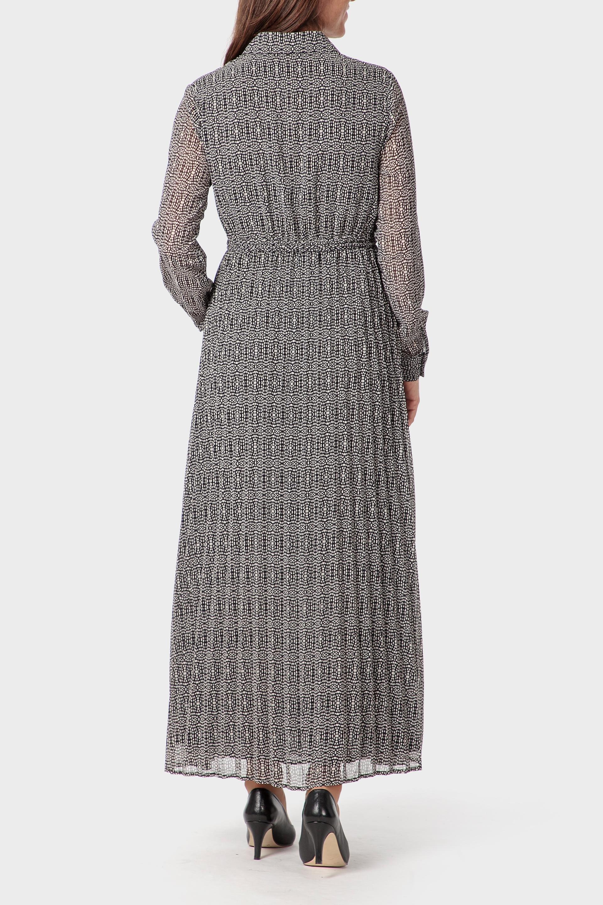 Grey Printed Dress, Black, medium