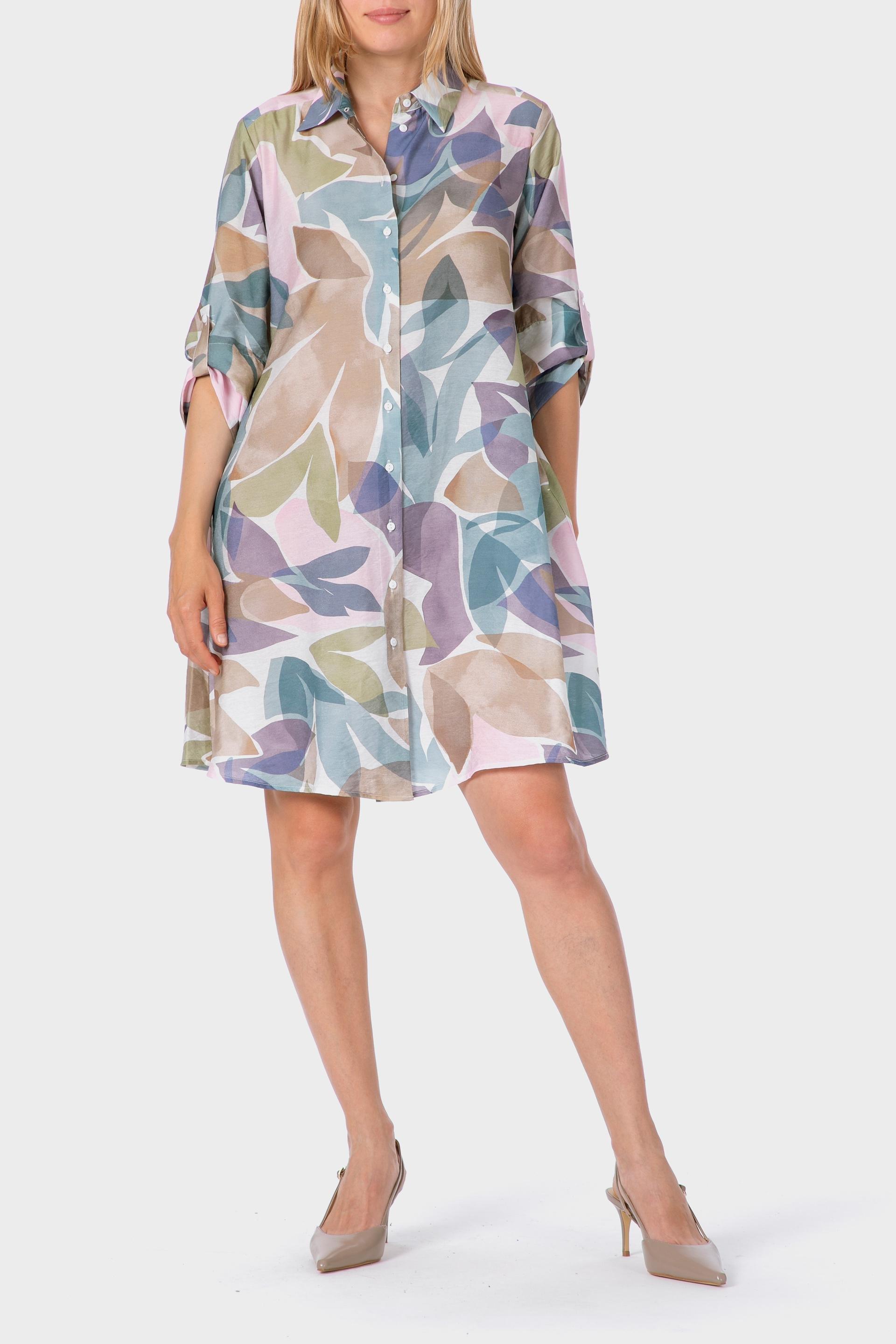 Beige Printed Dress, , large image number 2