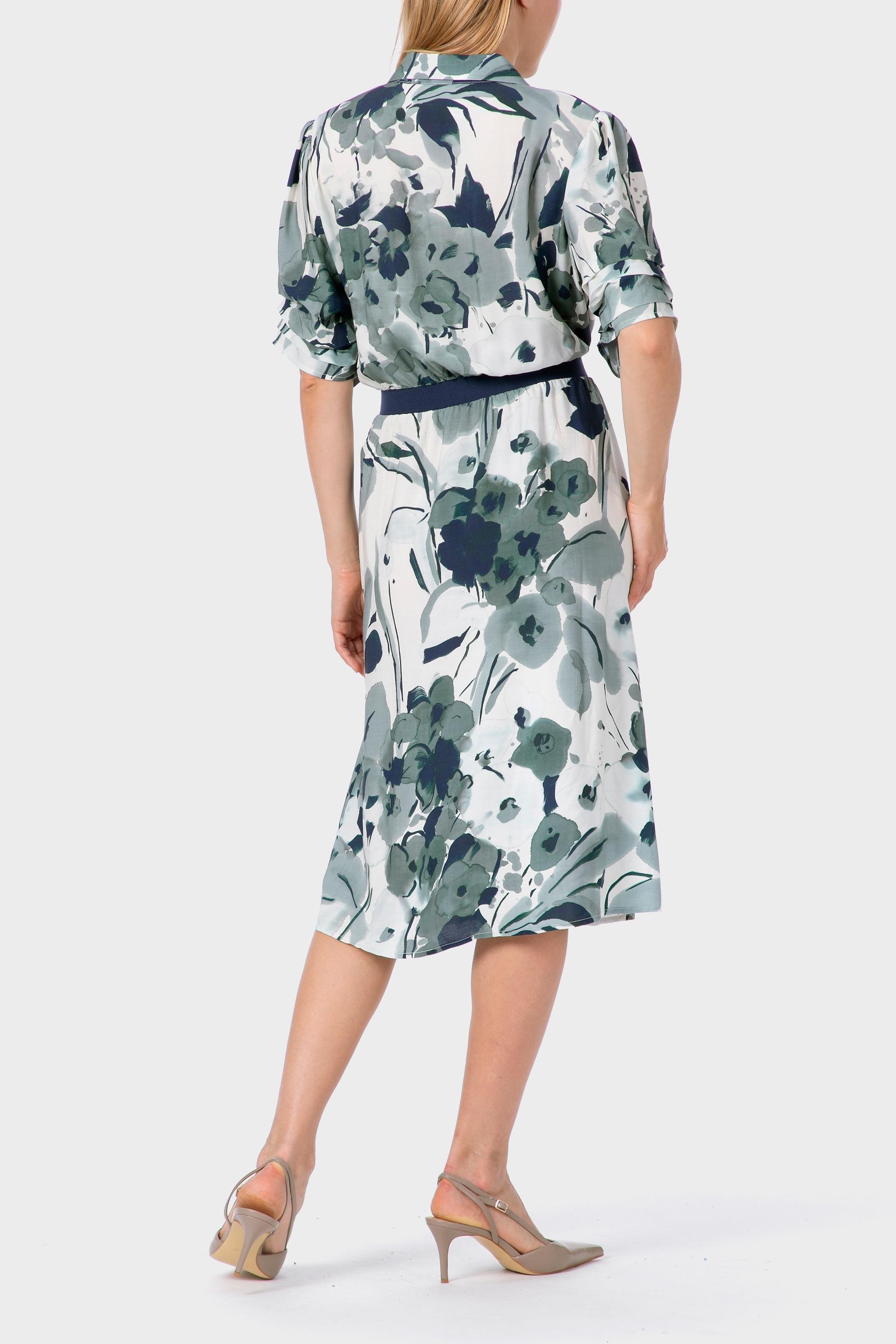 Green Printed Dress, Green Aquamarine, medium