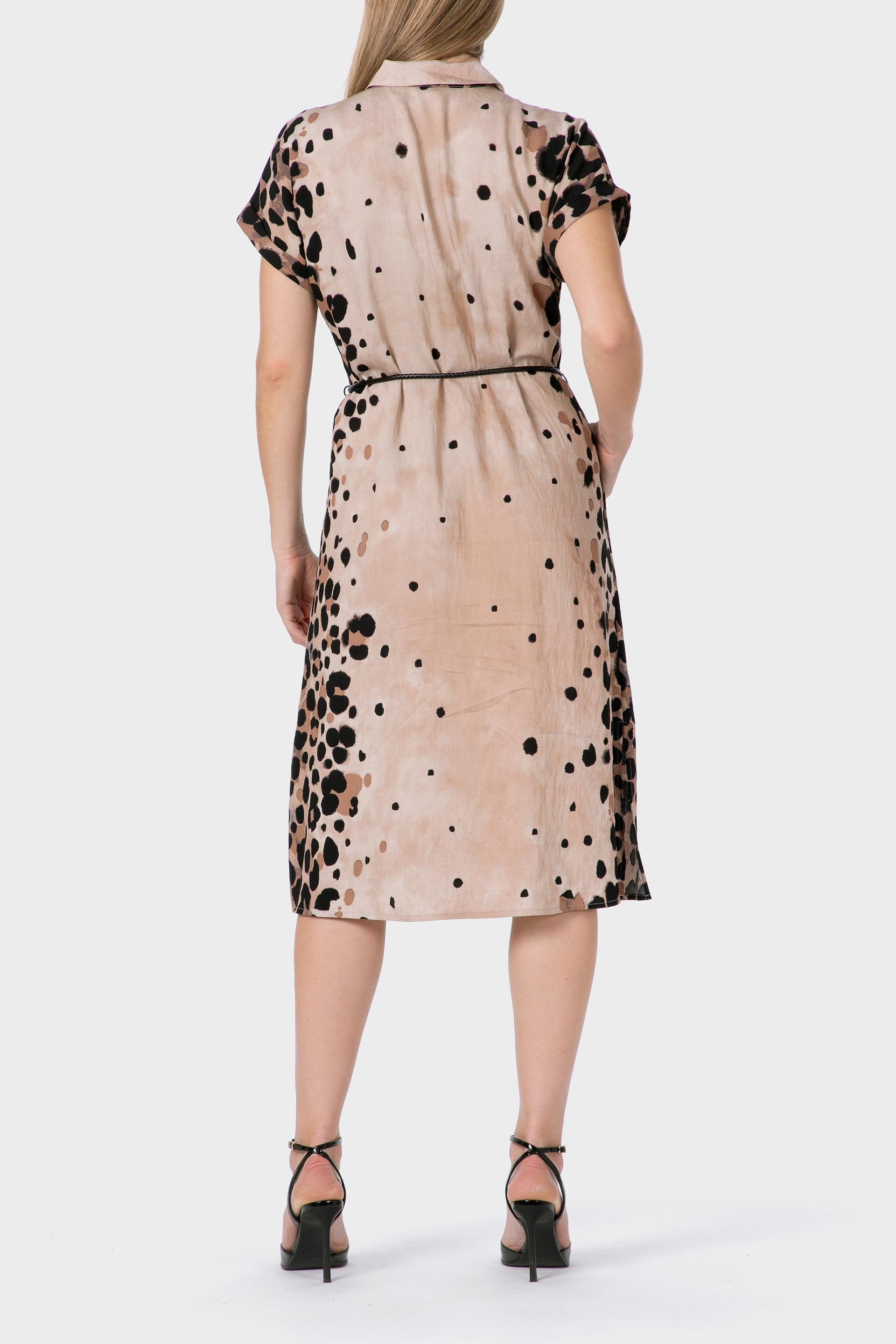 فستان بنقشة جلد الحيوانات، بيج, 3701_113, medium