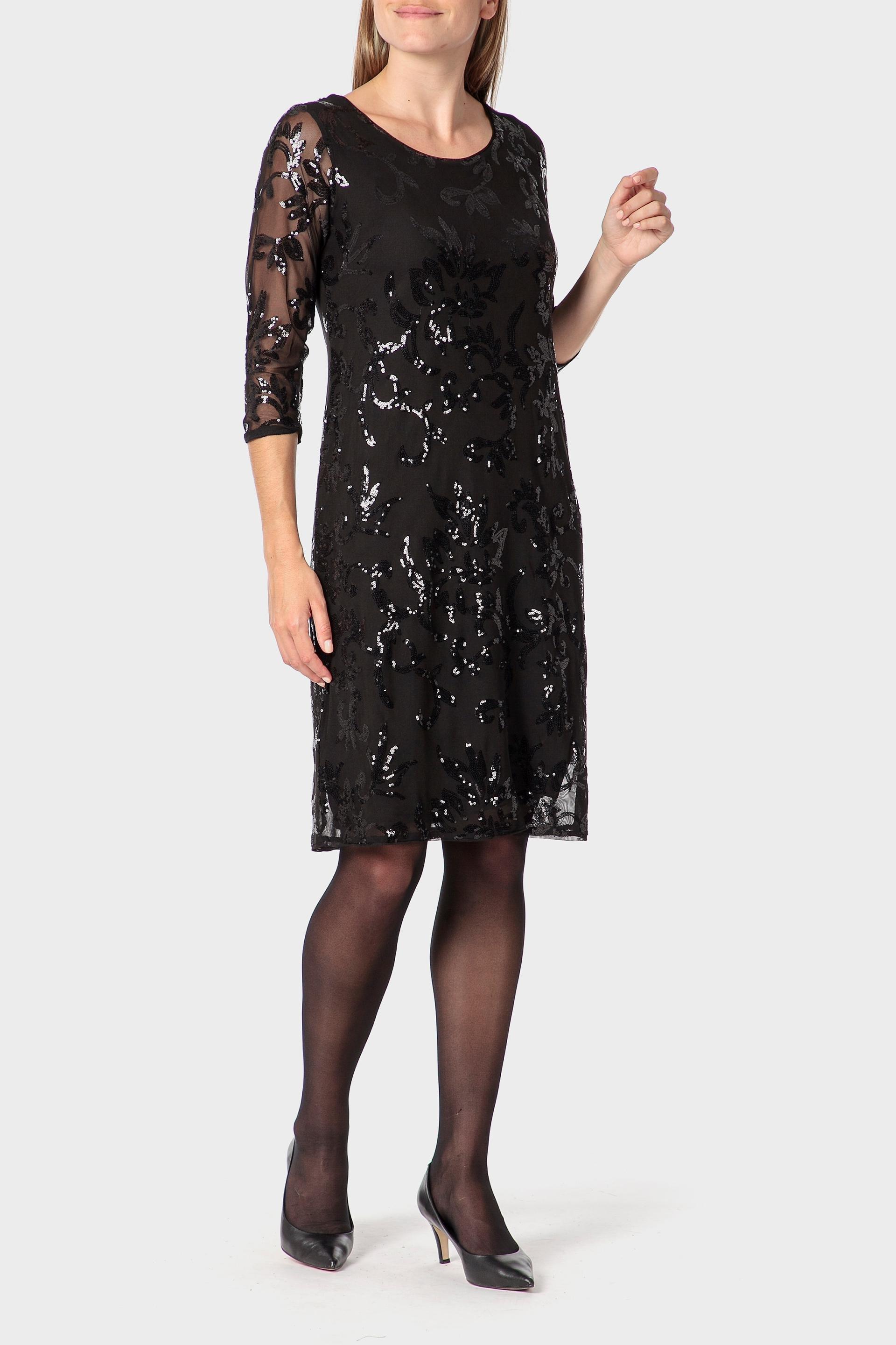 Black Sequined Dress, 3701_120, large image number 0