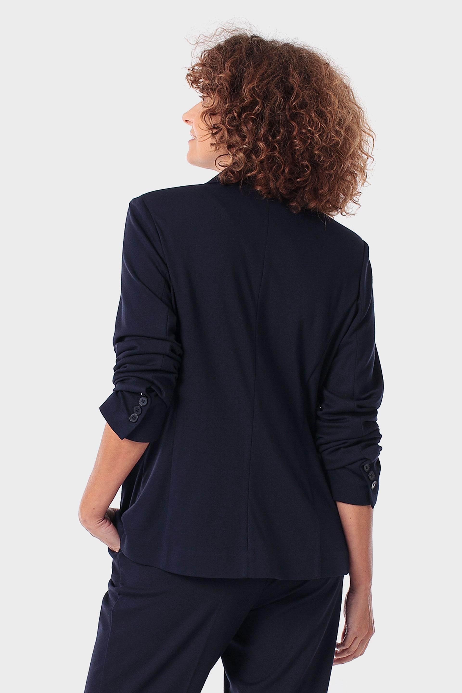 Navy Buttoned Blazer, 3701_104, medium