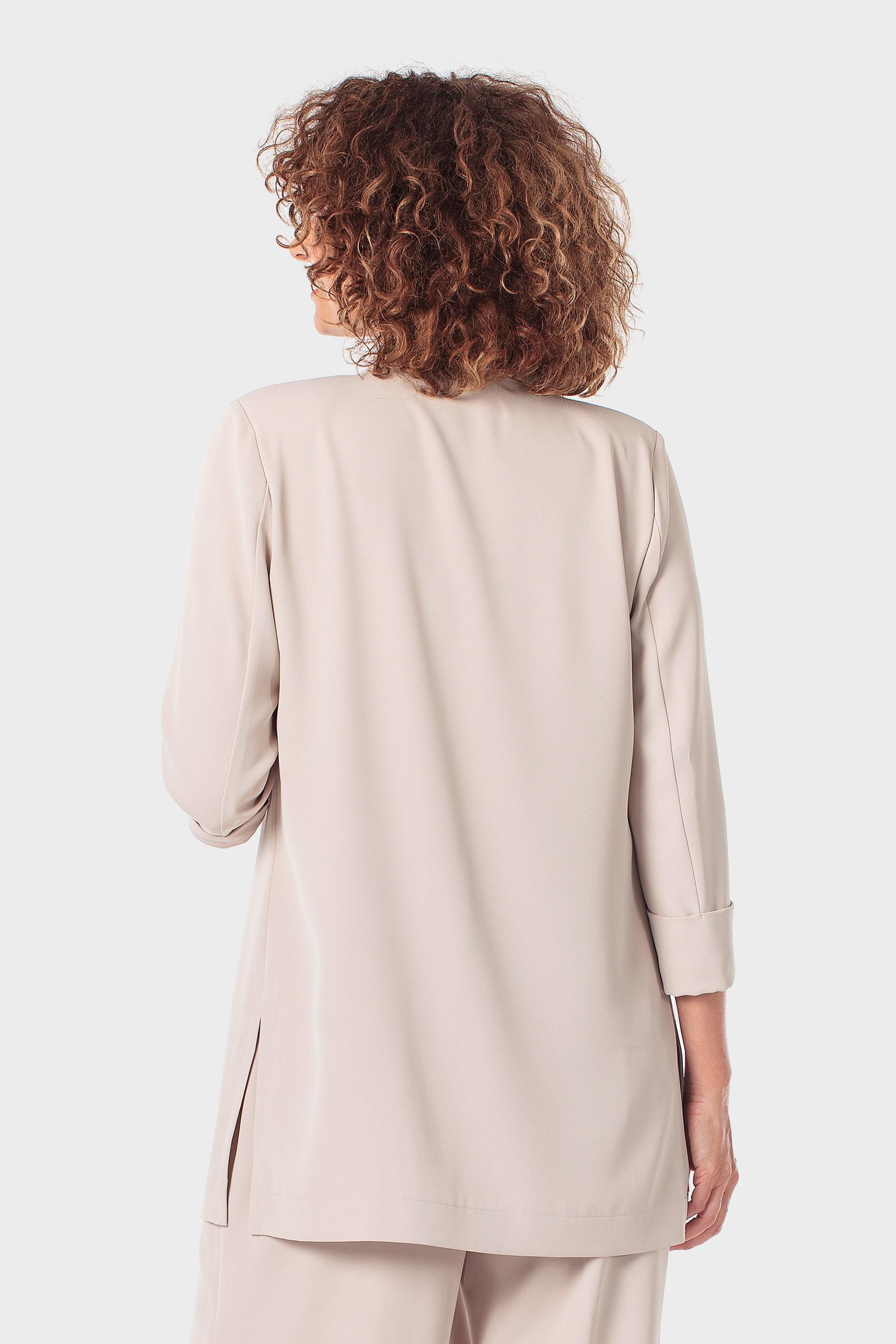 Open-Front Long Blazer Beige, Beige Sand, large image number 2