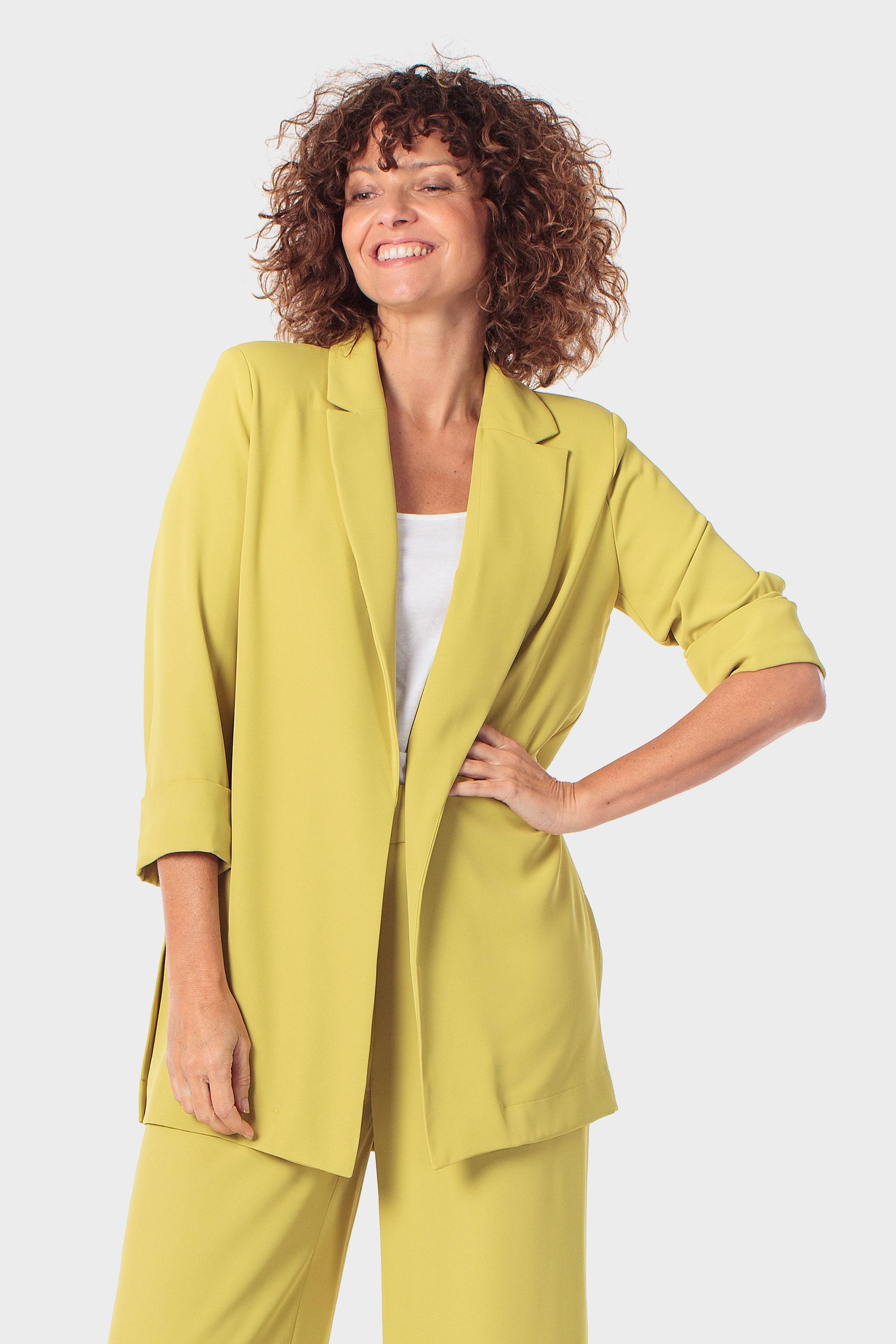 بليزر طويل أصفر, 3701_398, large