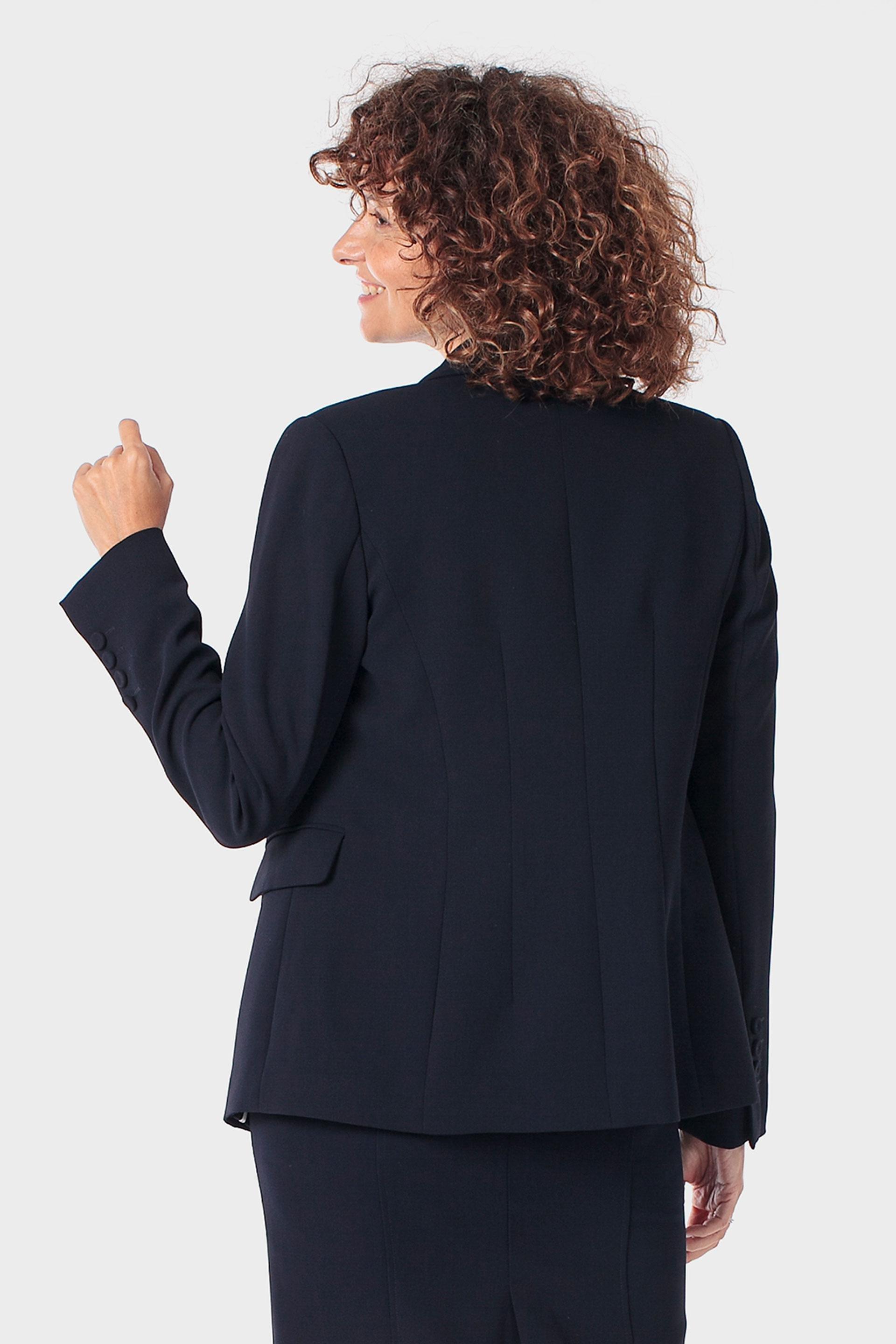 Navy Crepe Blazer, Blue Navy, large image number 3