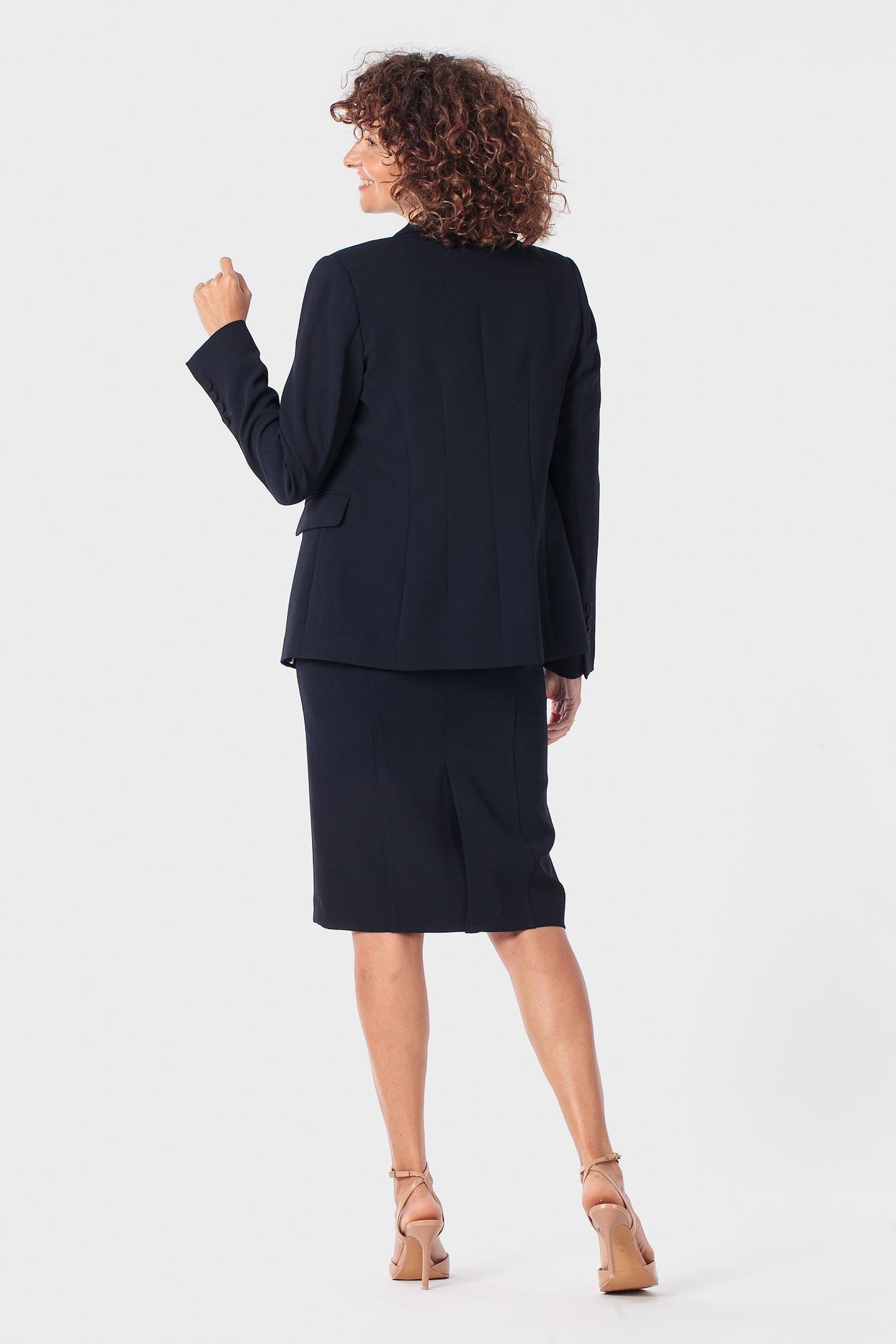 Navy Crepe Blazer, Blue Navy, large image number 4