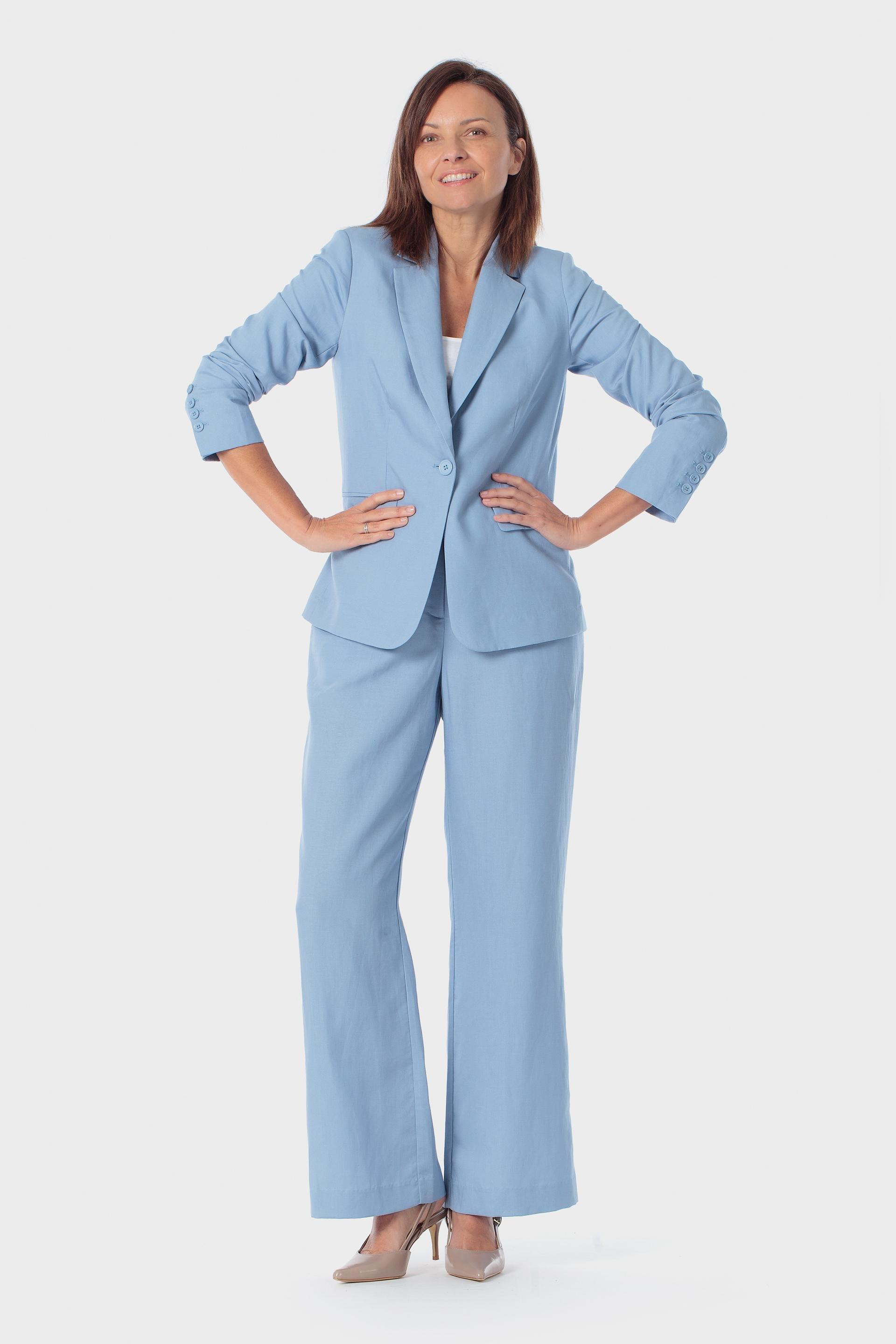 Blue Buttoned Blazer, 3701_320, large image number 1