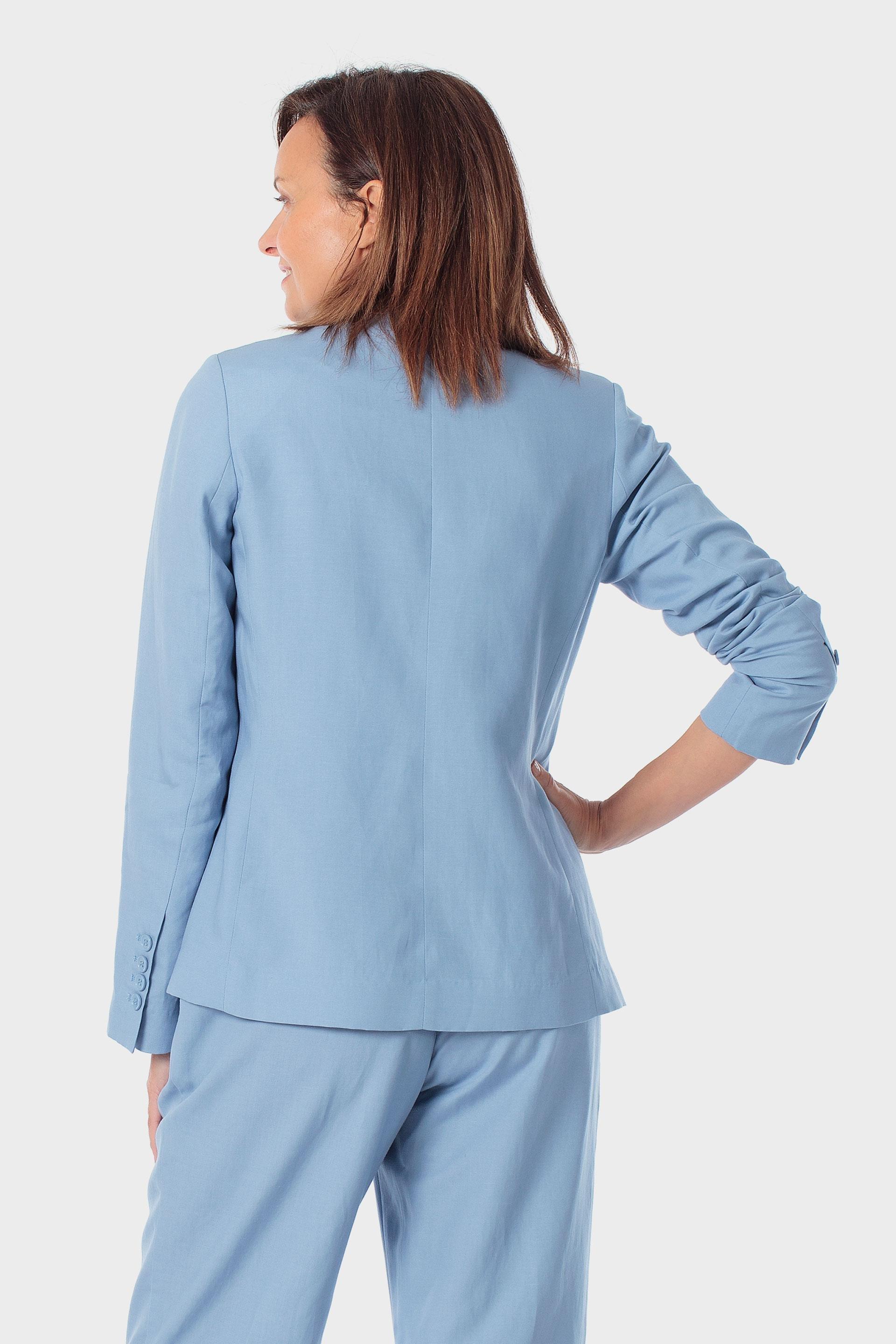 Blue Buttoned Blazer, 3701_320, large image number 2