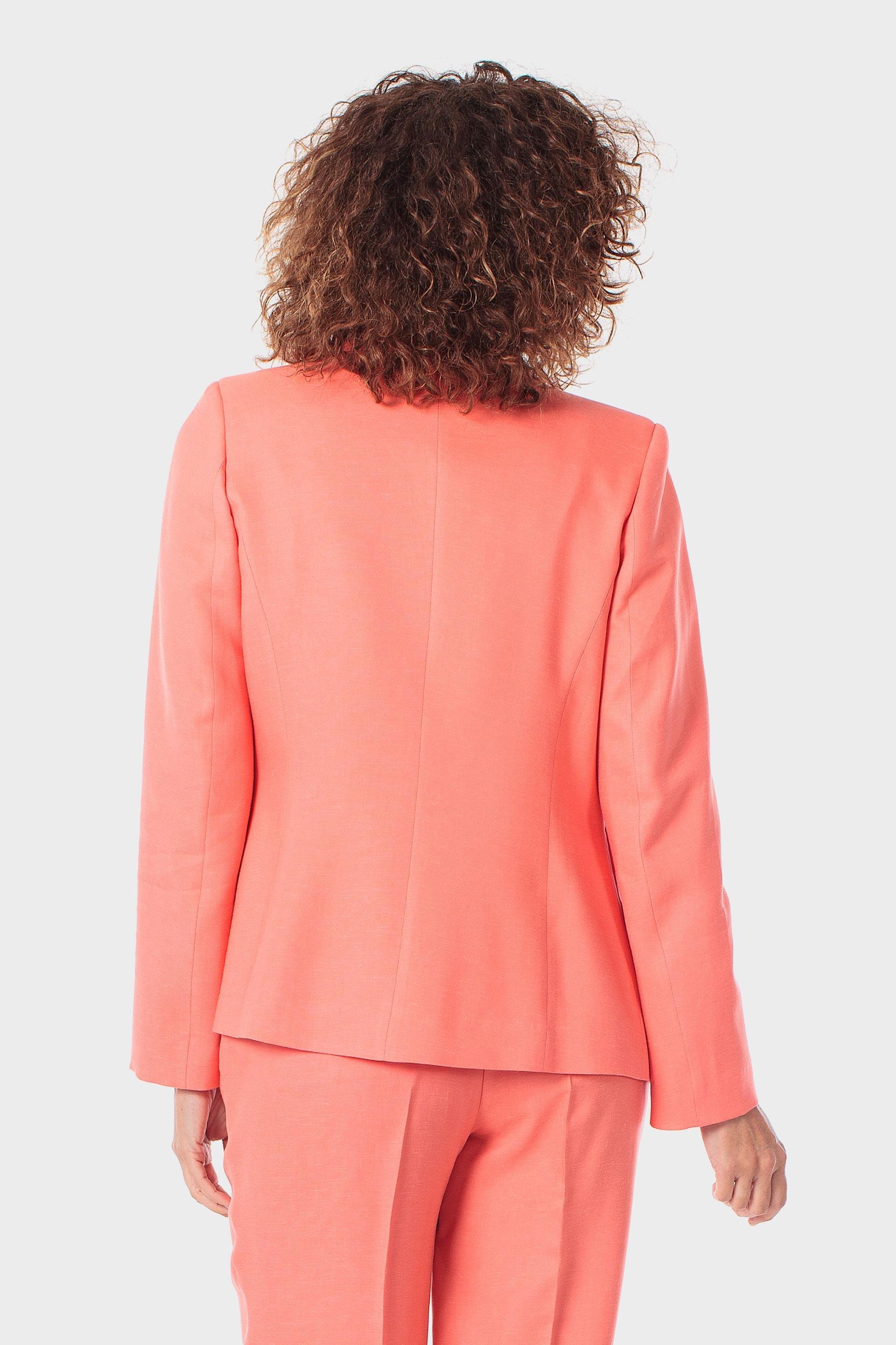 Coral Buttoned Casual Blazer, 3701_322, medium