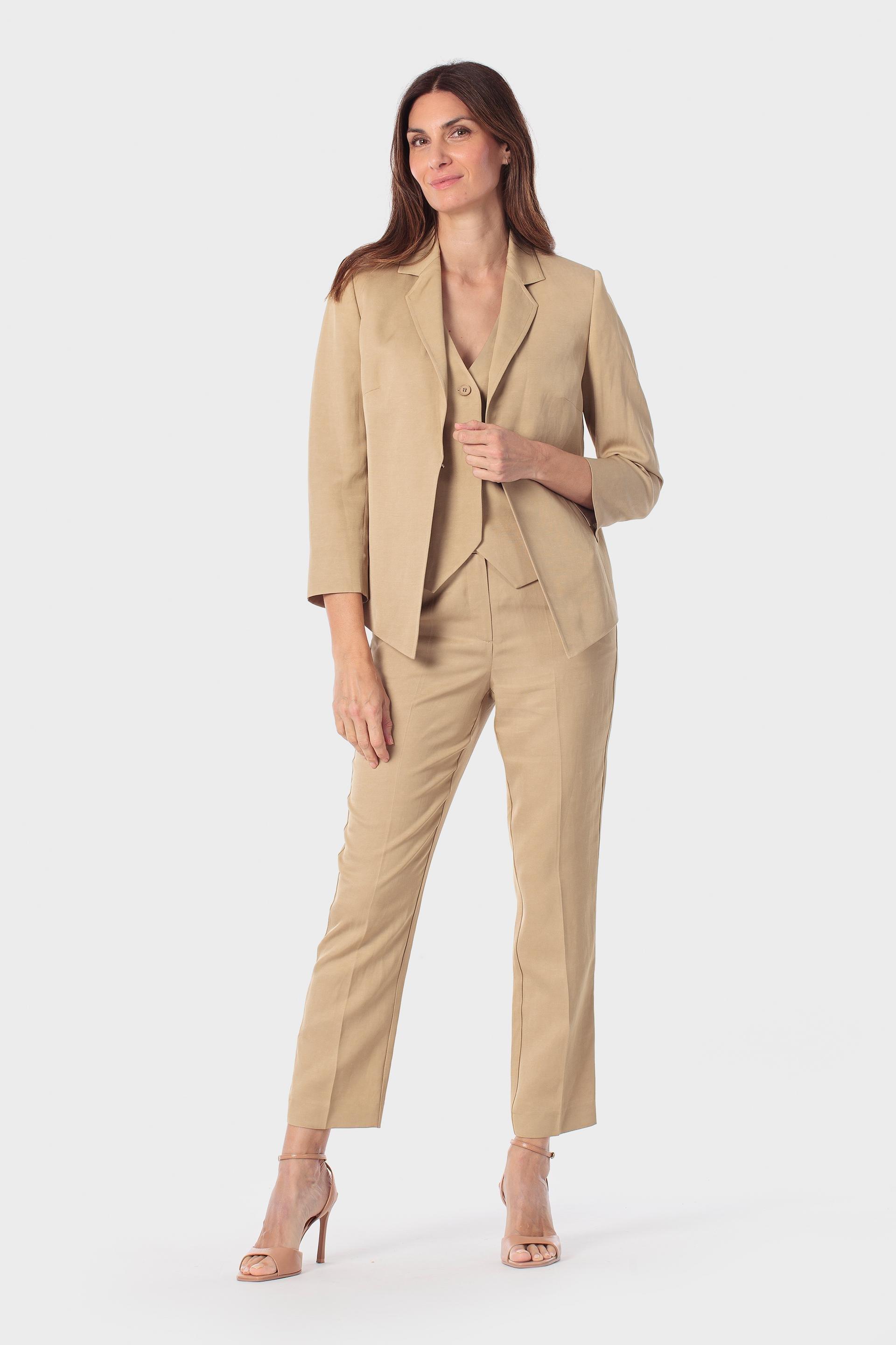 Beige Casual Blazer, 3701_148, large image number 1