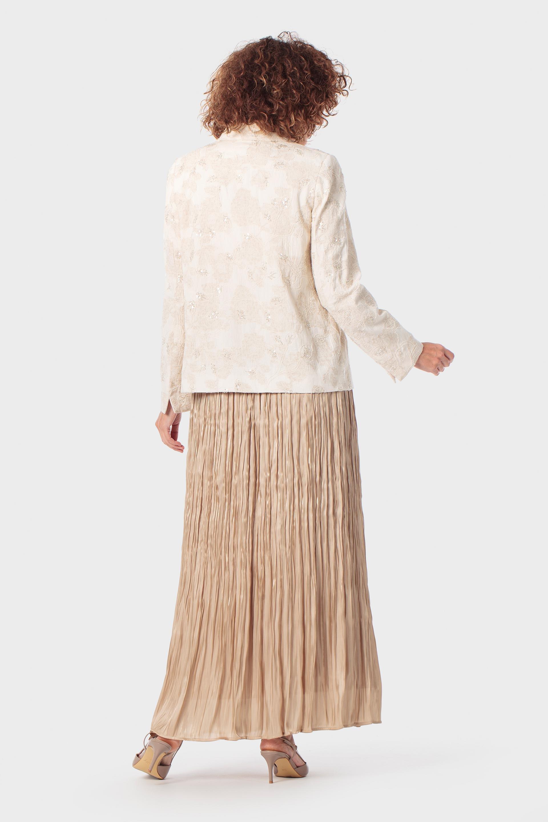 Beige Fantasy Buttoned Blazer, 3701_126, large image number 3