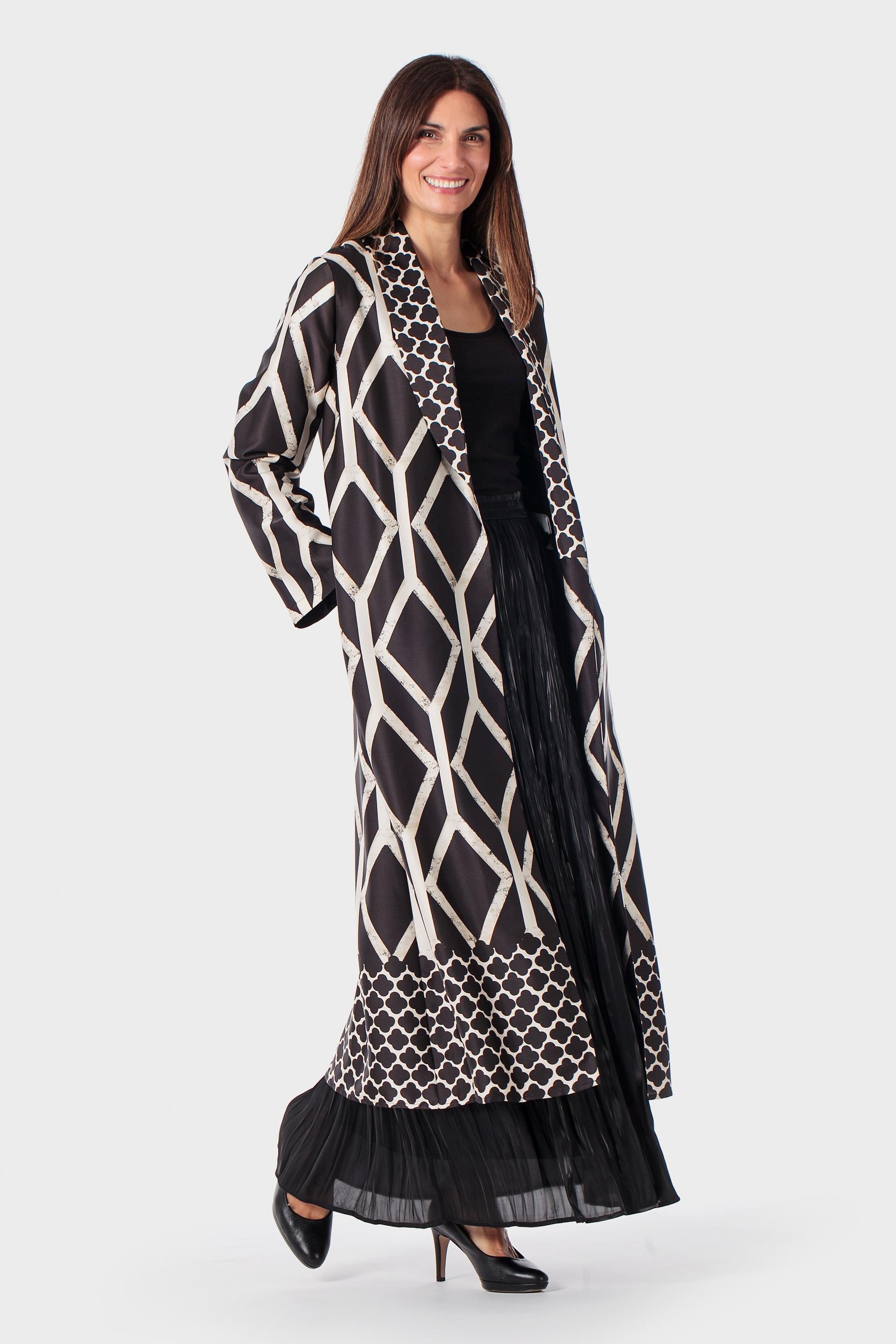 Black Printed Kimono, 3701_120, medium