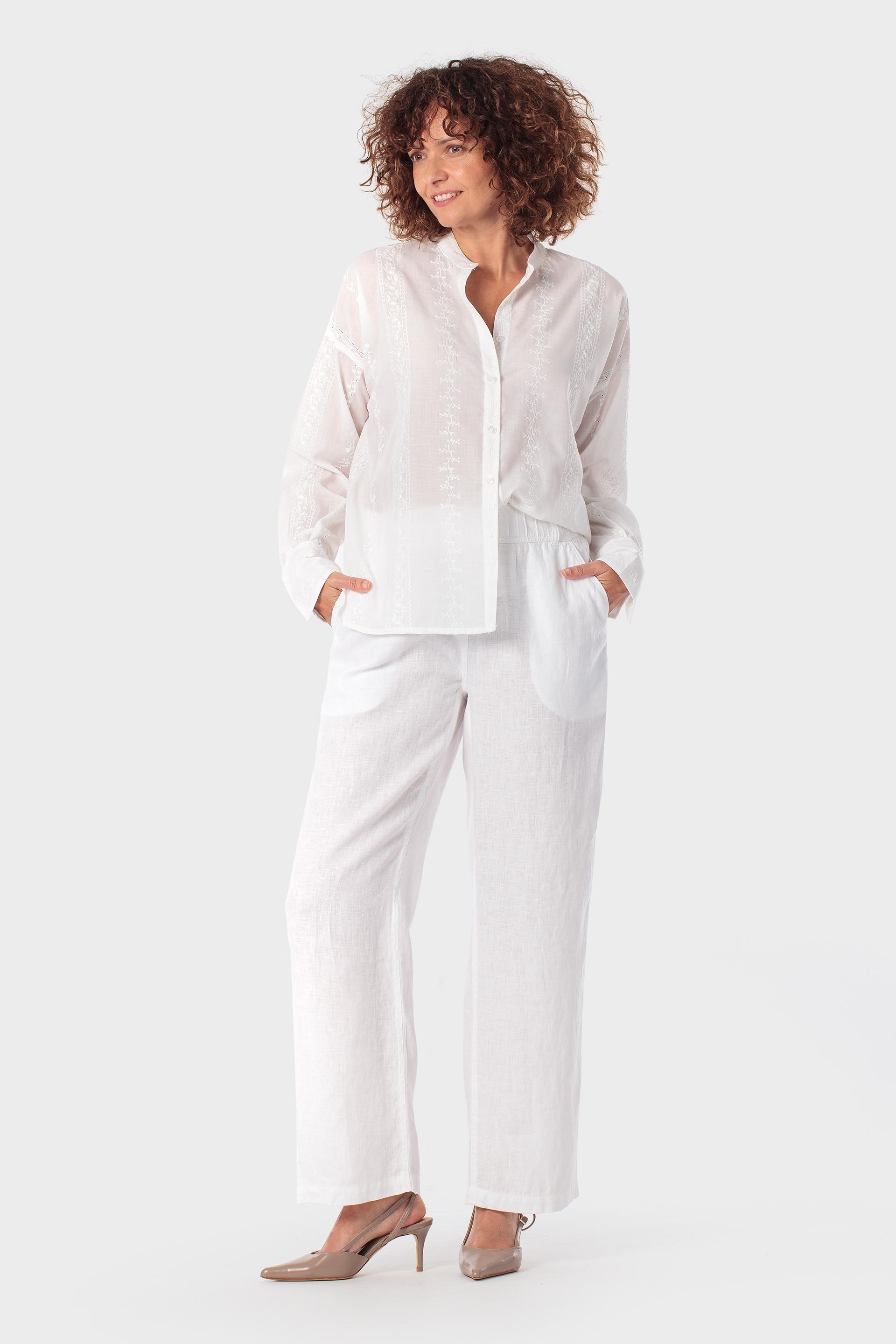 White Embroidered Shirt