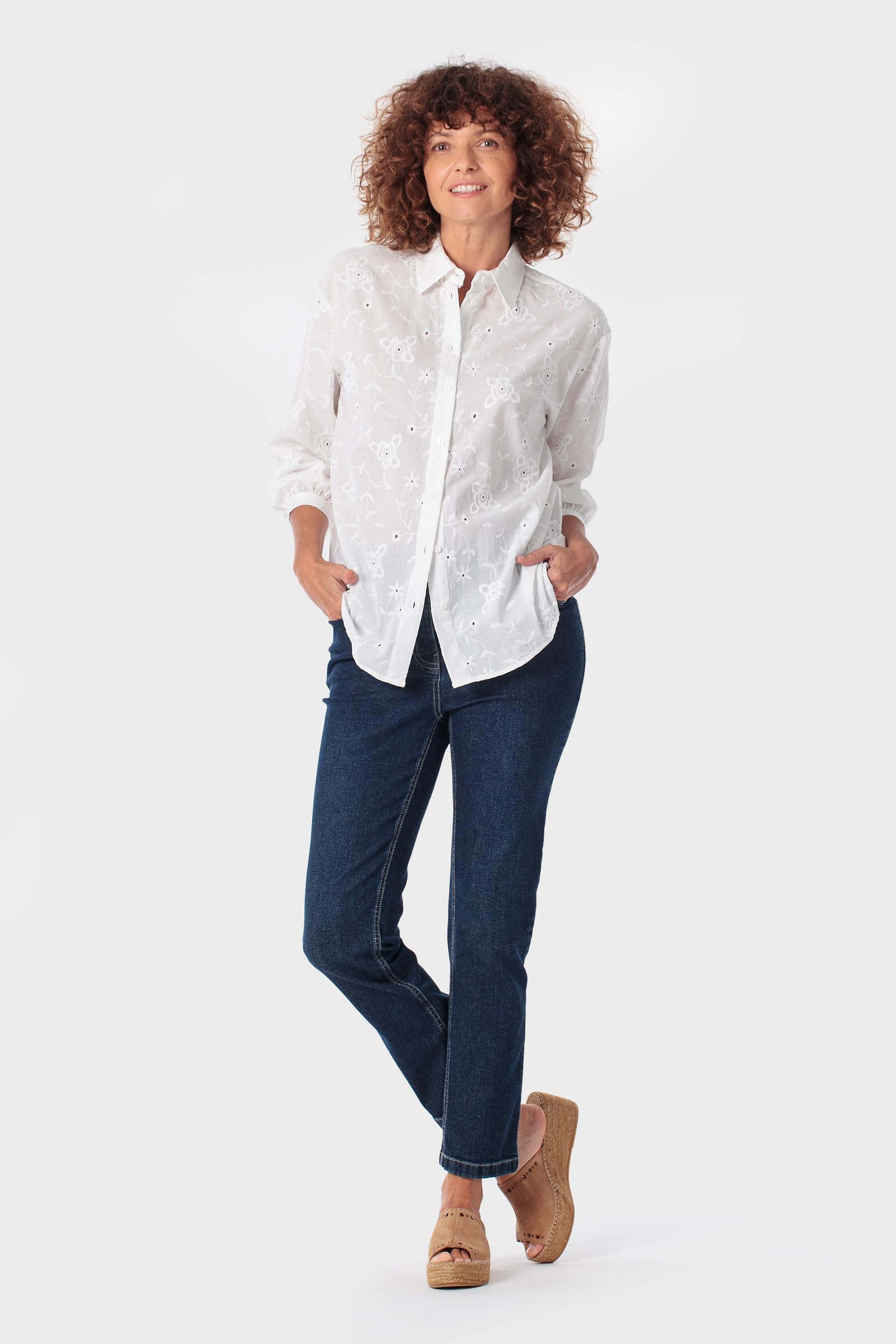 White Embroidered Shirt, 3701_232, large image number 2