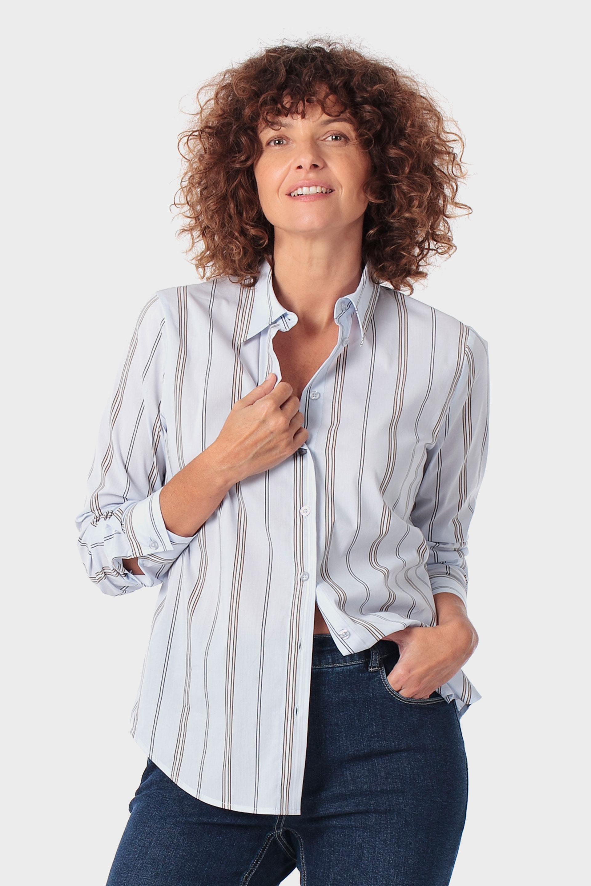 Blue Striped Shirt, 3701_125, large image number 0