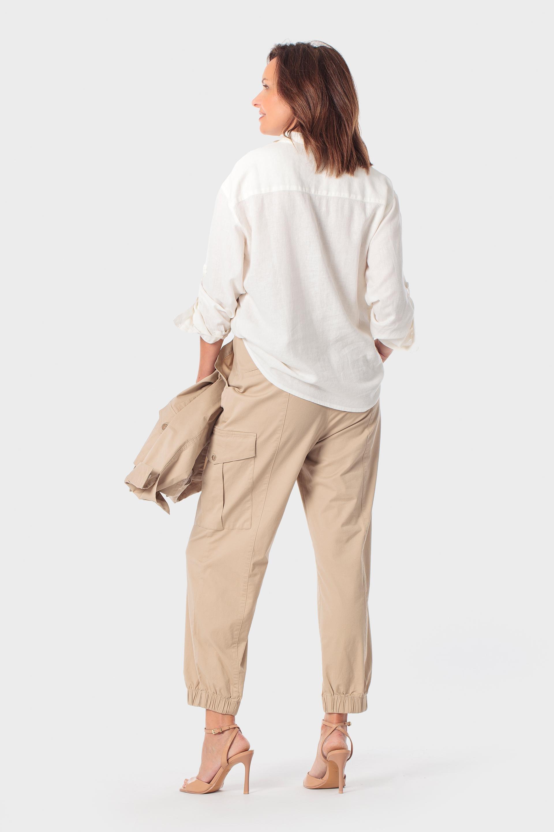 White Linen Shirt, White, large image number 3