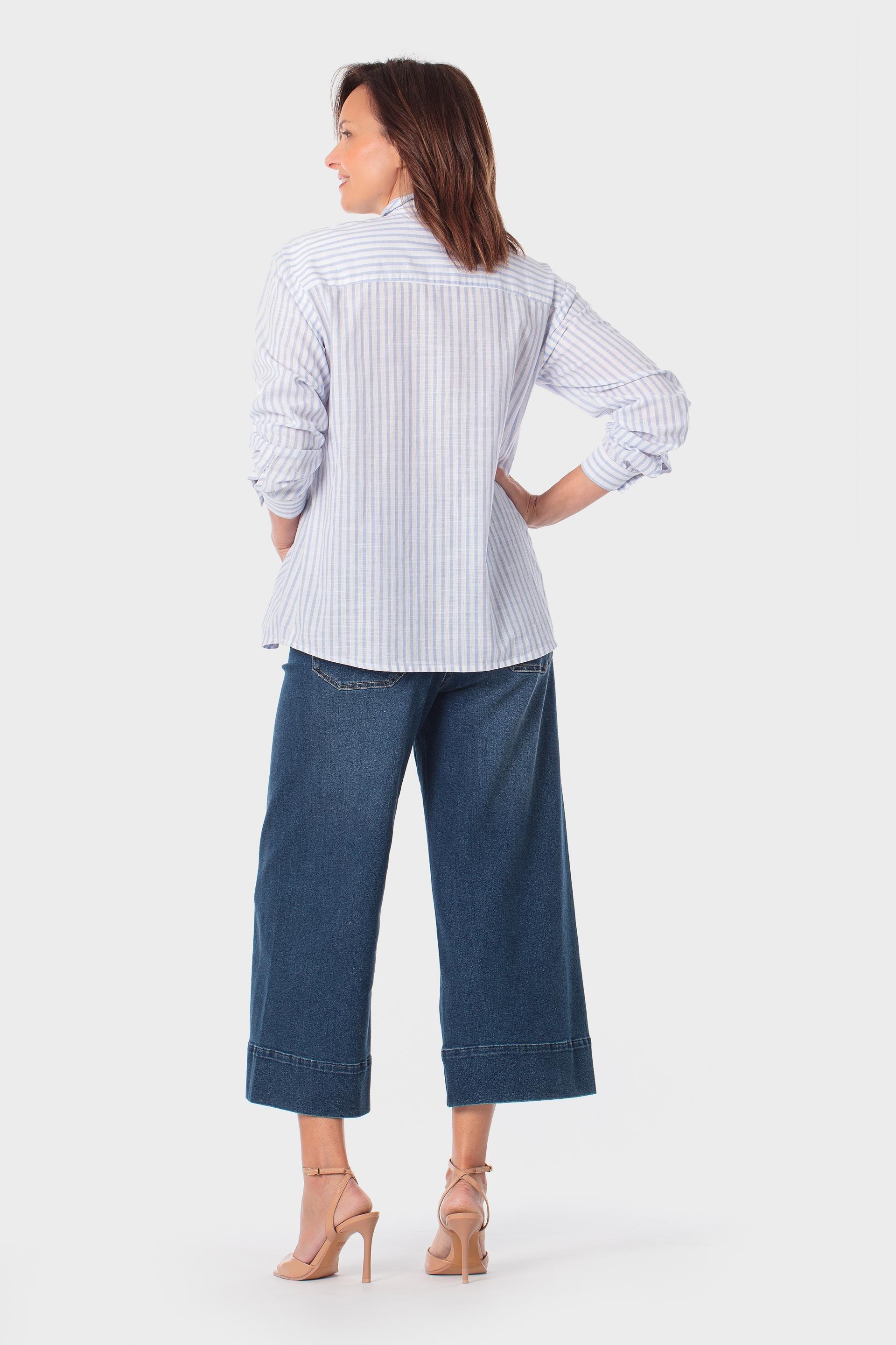 Blue Striped Shirt, 3701_320, large image number 3