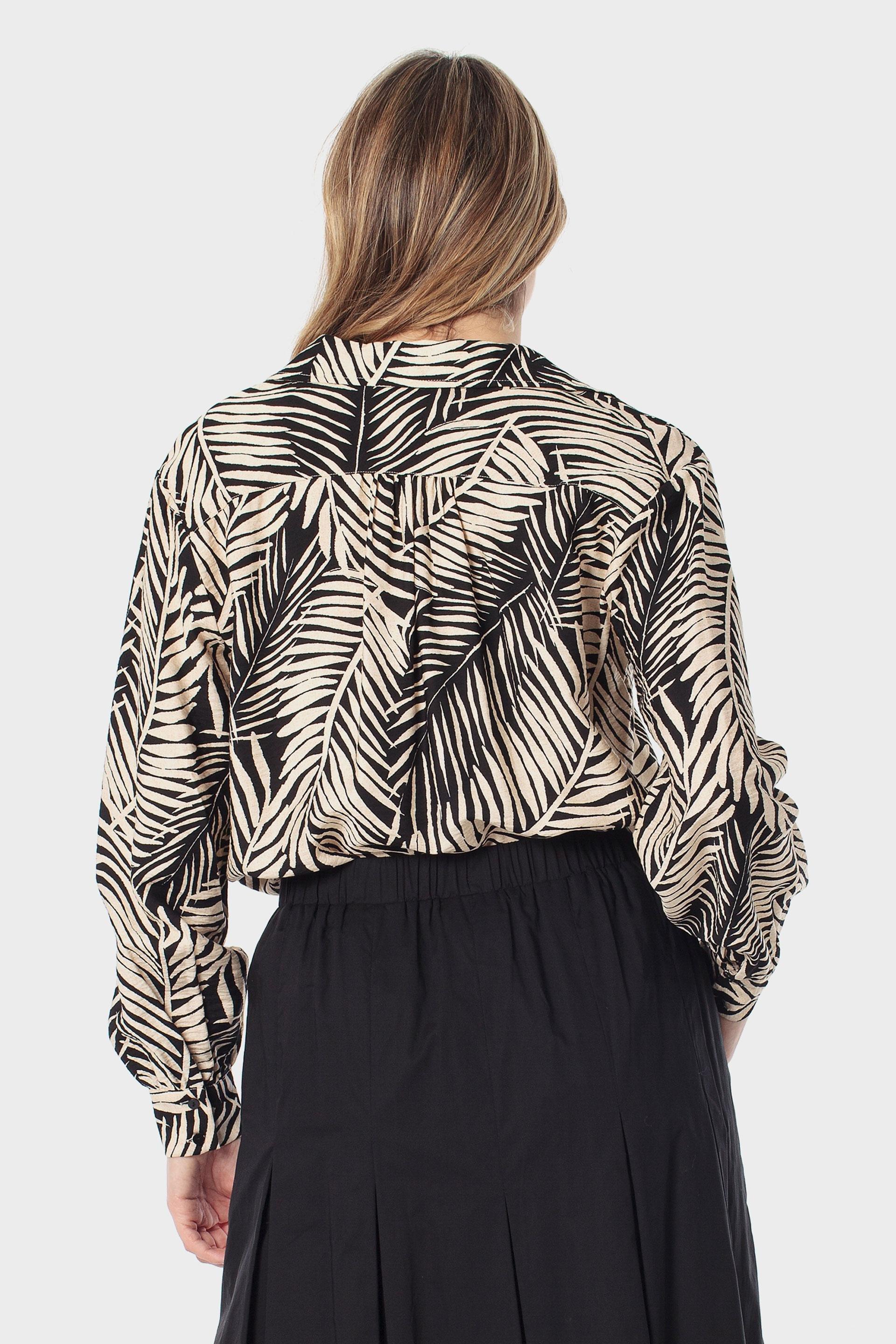 Beige Leaf Printed Shirt, Beige Toasted, medium