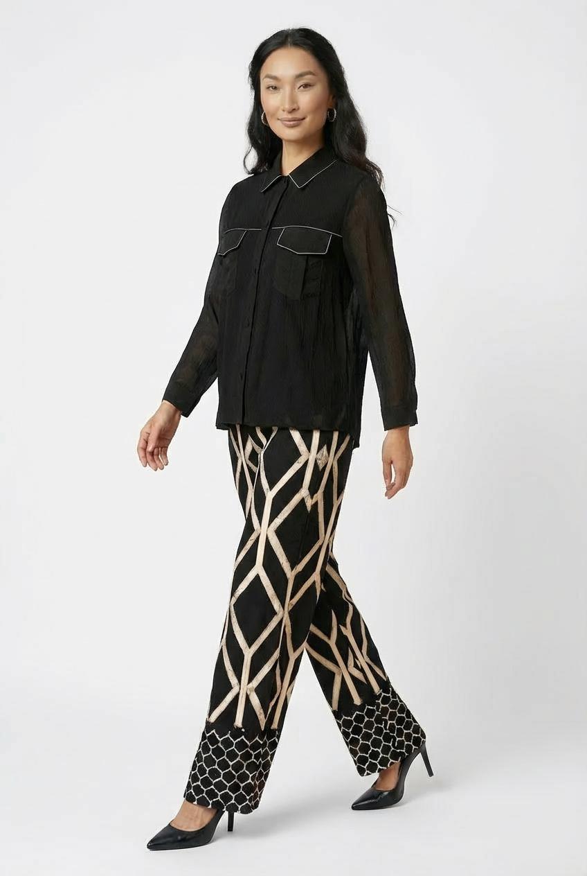 Black Fantasy Shirt, Black, large image number 4