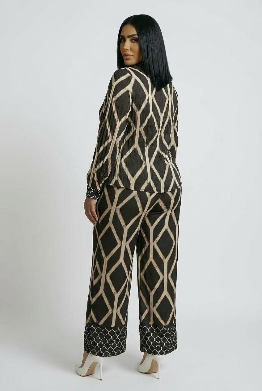 Black Printed Shirt, Black, large image number 1