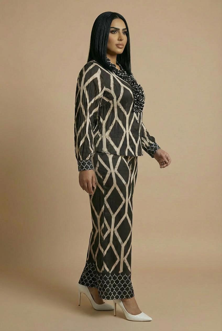 Black Printed Shirt, Black, large image number 1