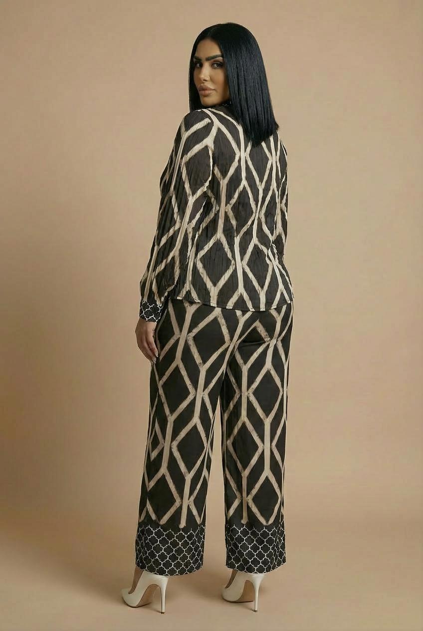 Black Printed Shirt, Black, large image number 2