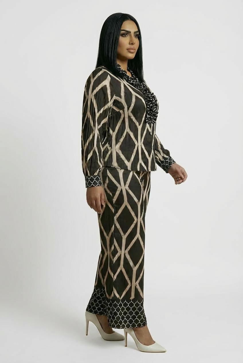 Black Printed Shirt, Black, medium