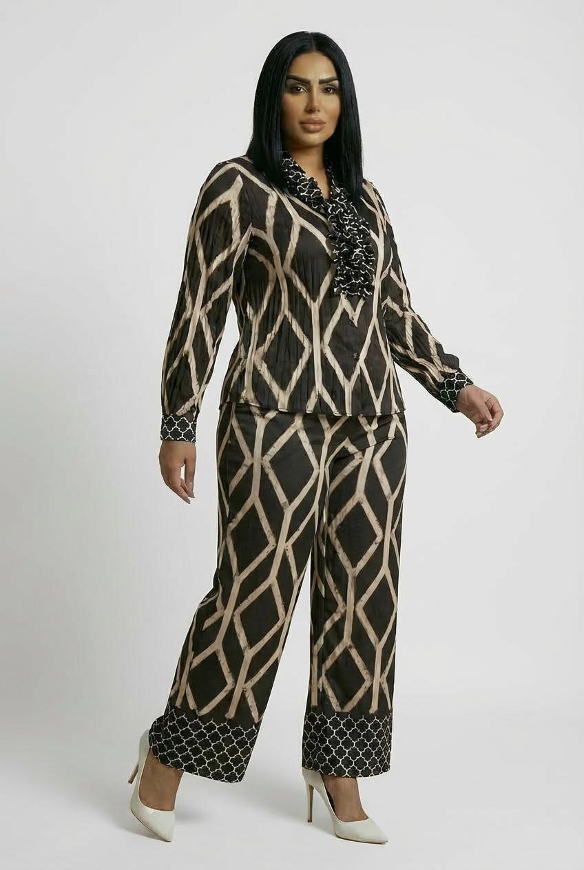 Black Printed Shirt, Black, large image number 3