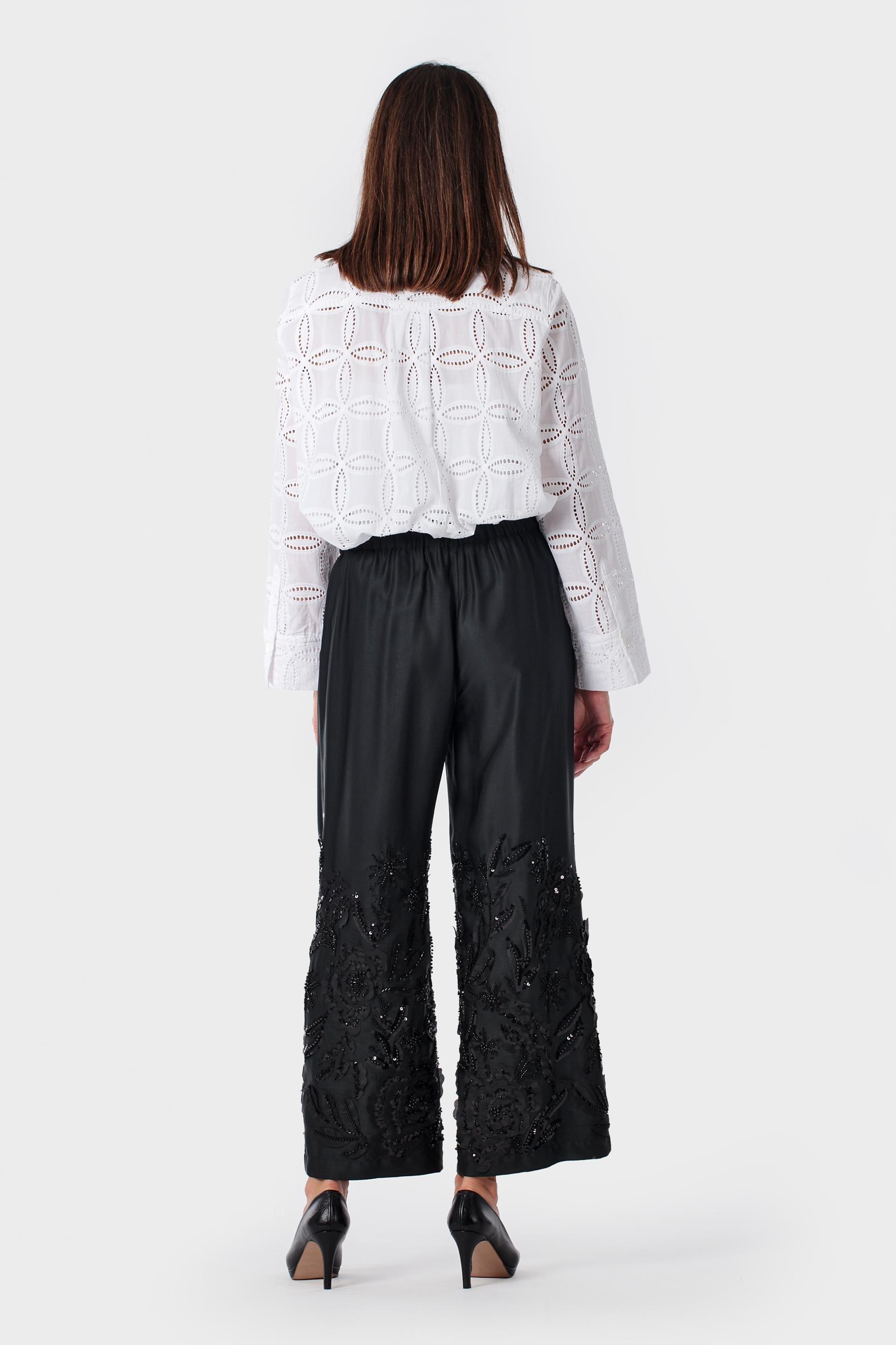 White Openwork Shirt, White, large image number 3