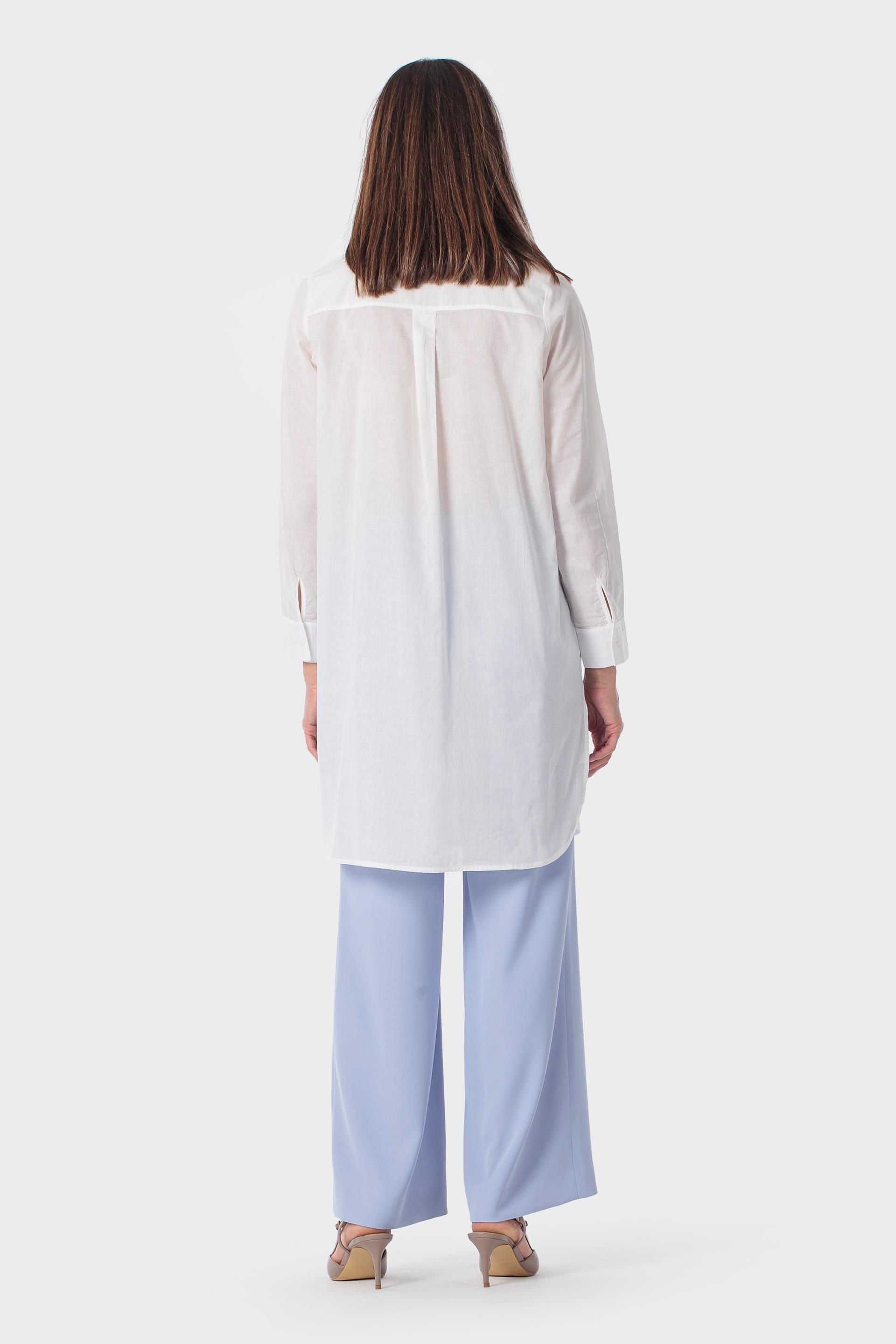 White Long Shirt, 3701_102, large image number 3