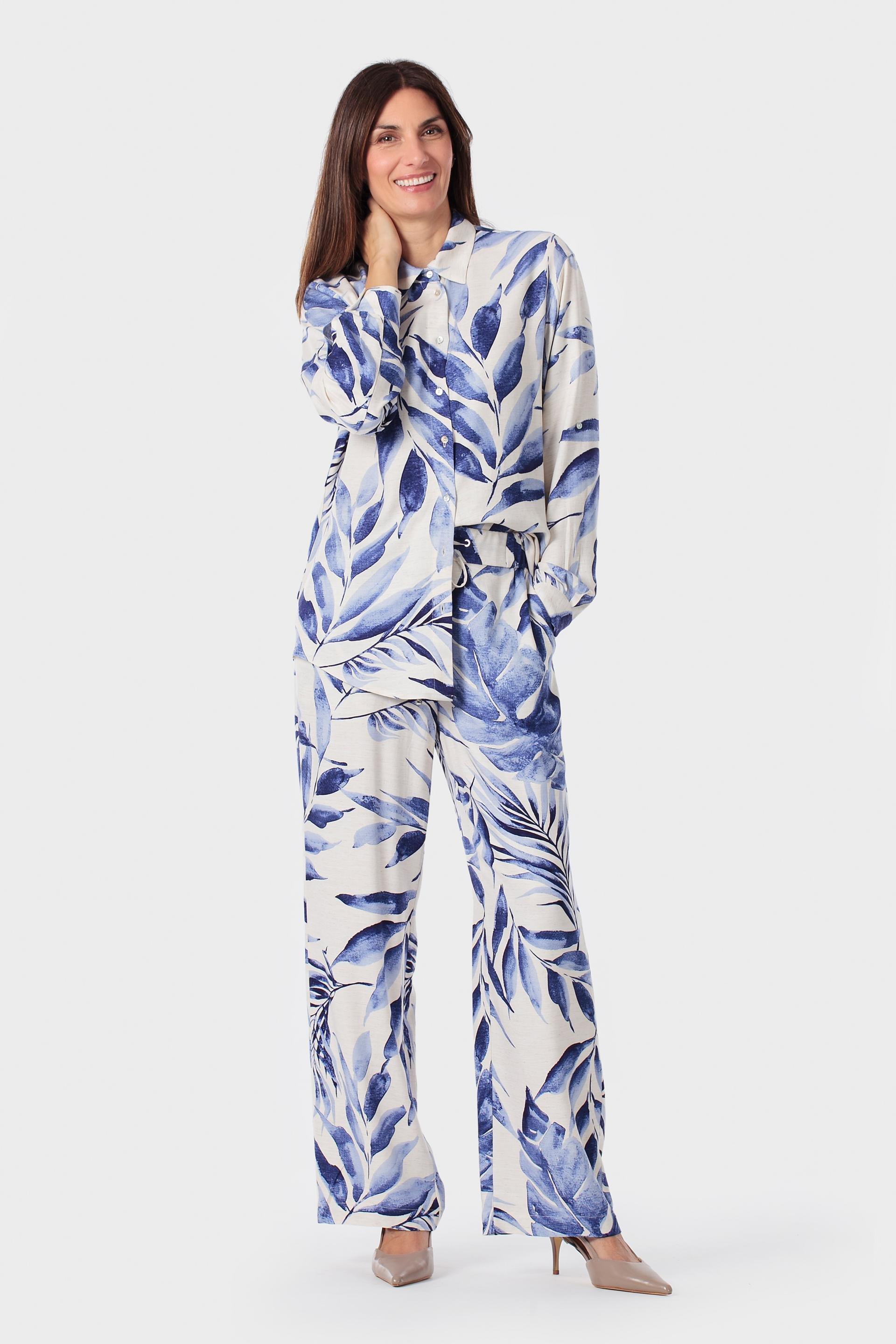 Blue Printed Shirt, 3701_399, large image number 1