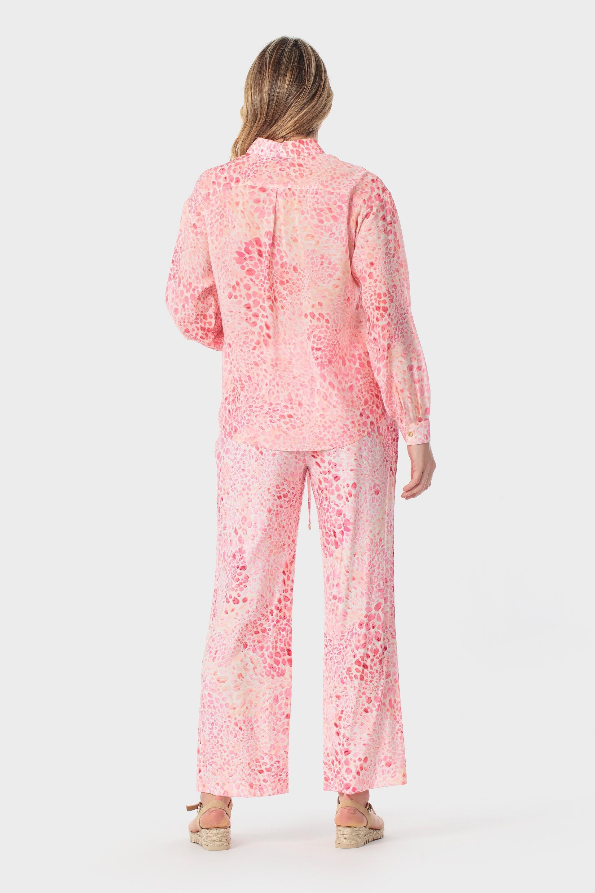 Animal Print Relaxed Shirt Pink, Pink Bubble Gum, large image number 3