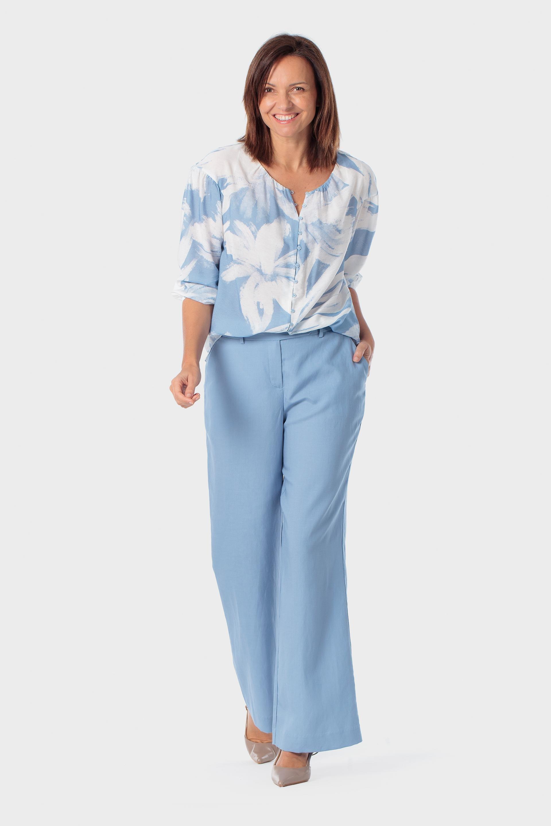 Blue Printed Shirt, 3701_320, large image number 1