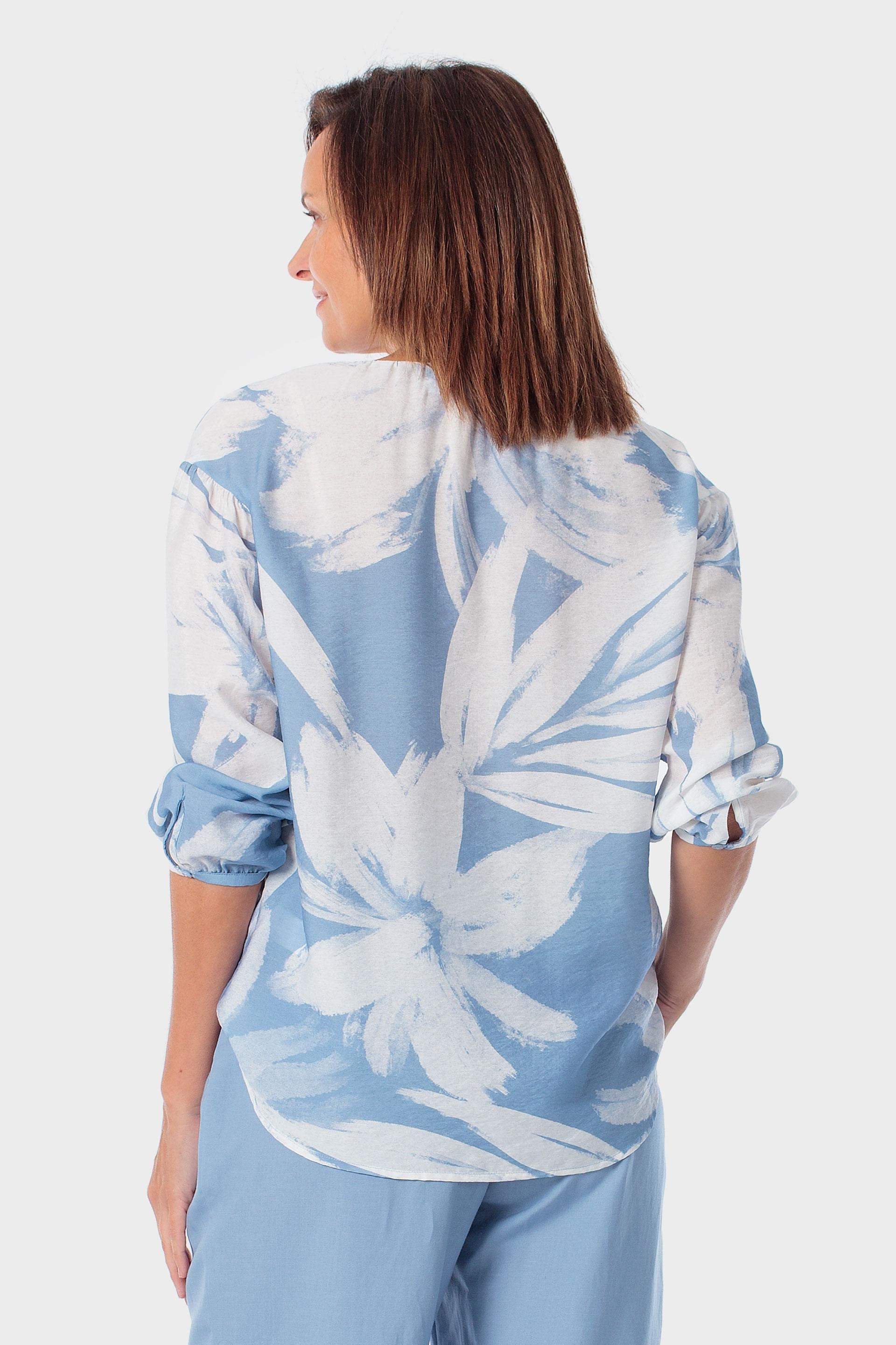 Blue Printed Shirt, Blue Porcelain, medium