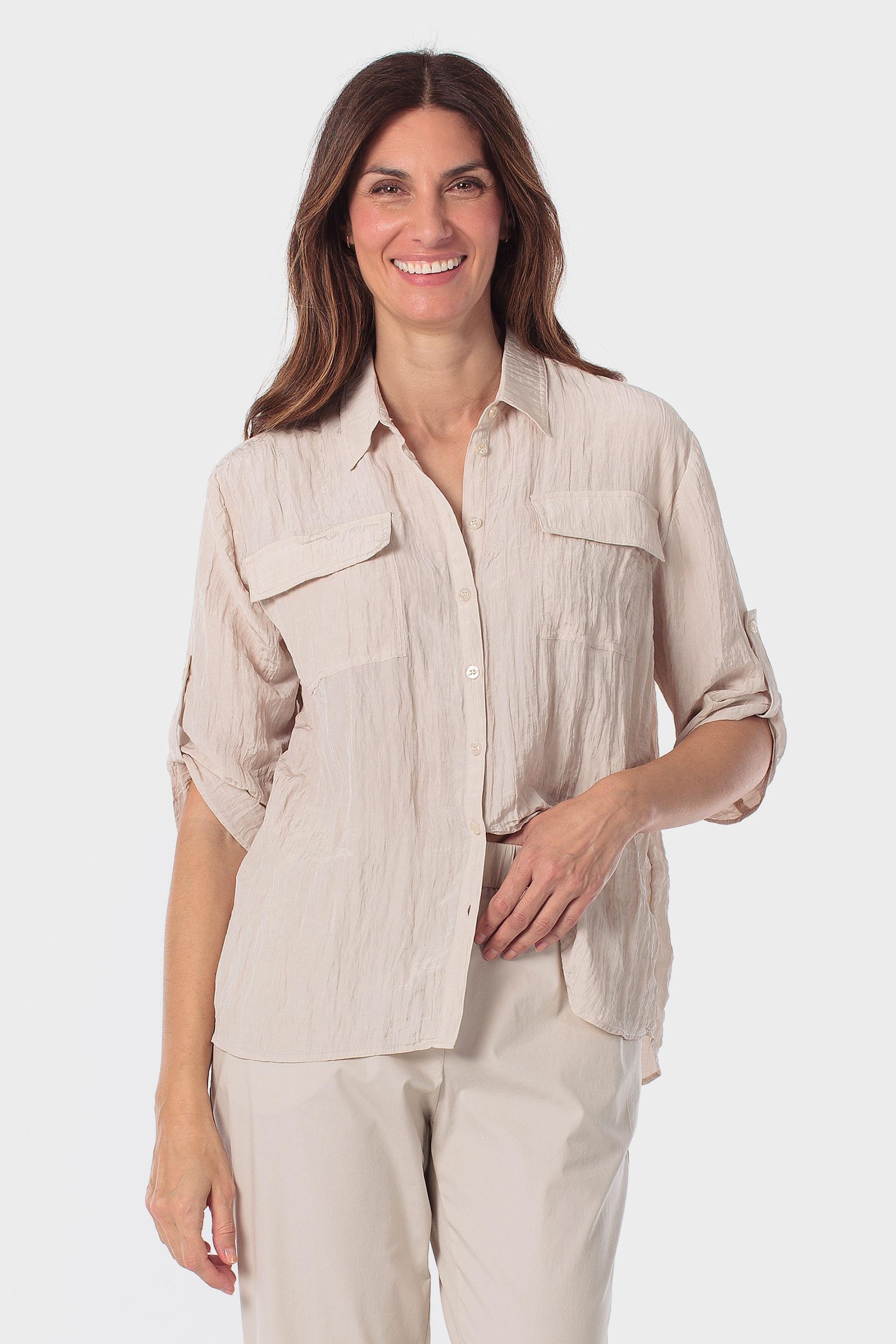 قميص بيج بنقشة فانتازي, Beige Bone, large image number 0