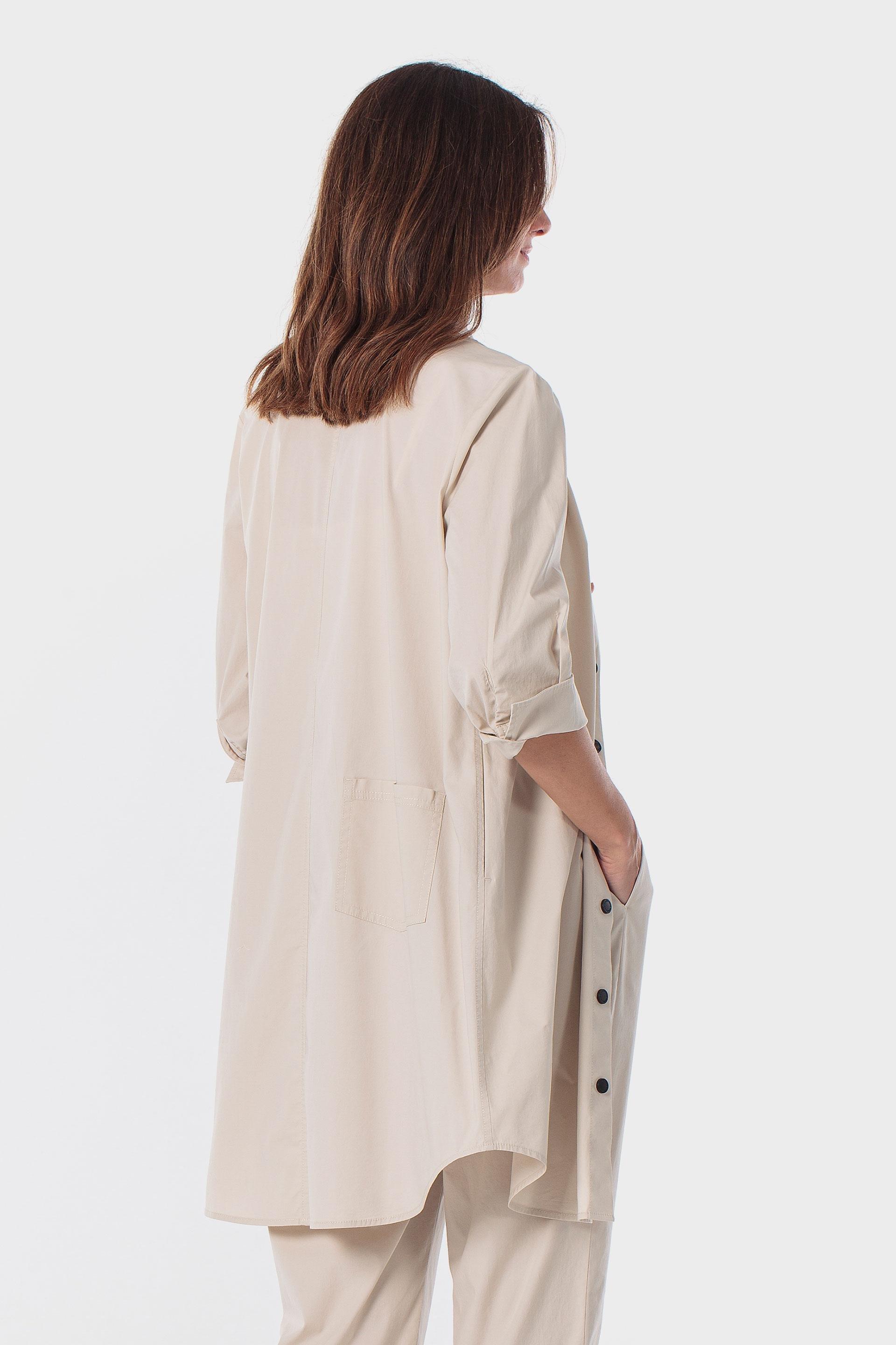 Beige Long Shirt, Beige Bone, medium