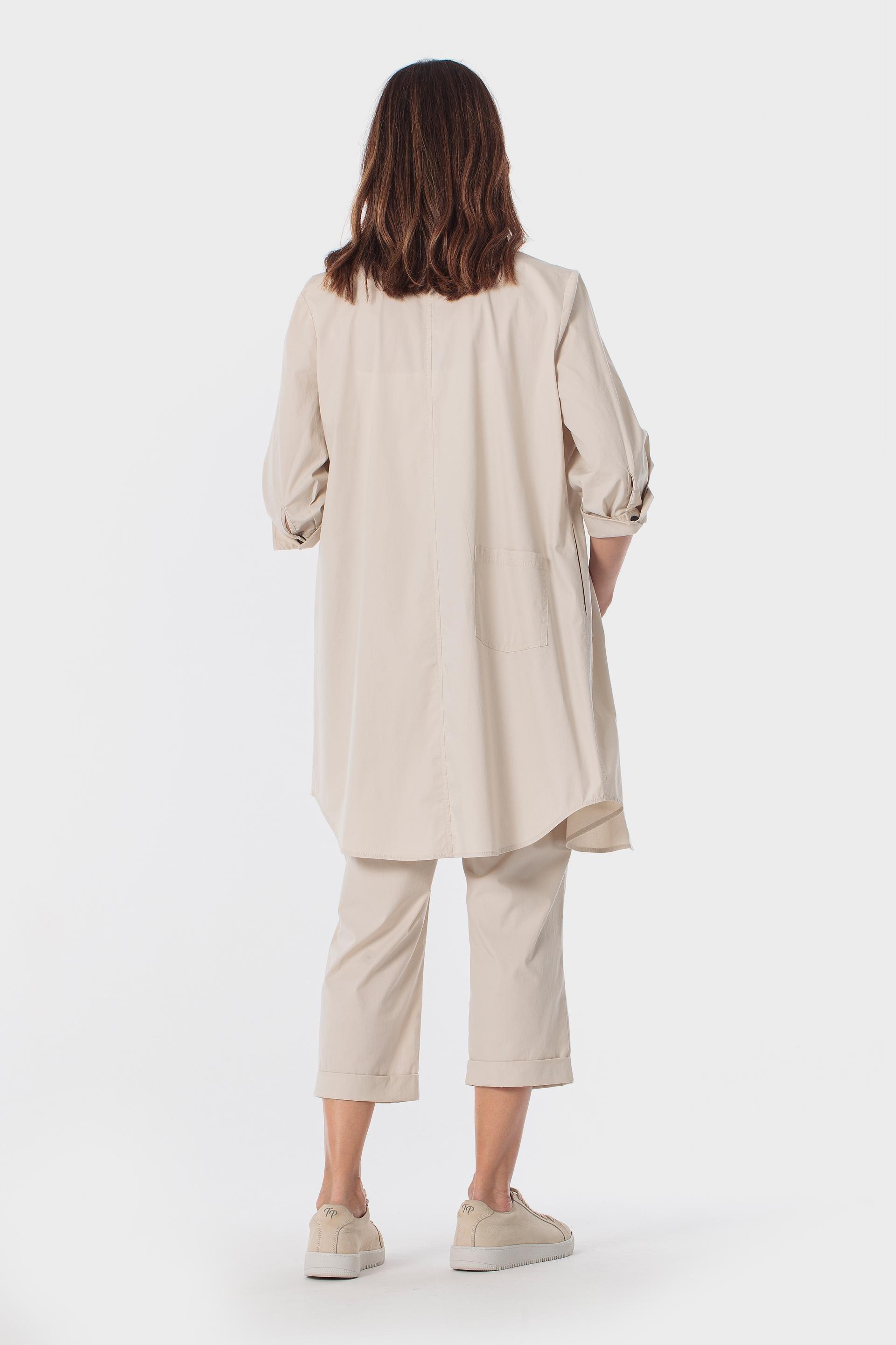Beige Long Shirt, Beige Bone, large image number 3