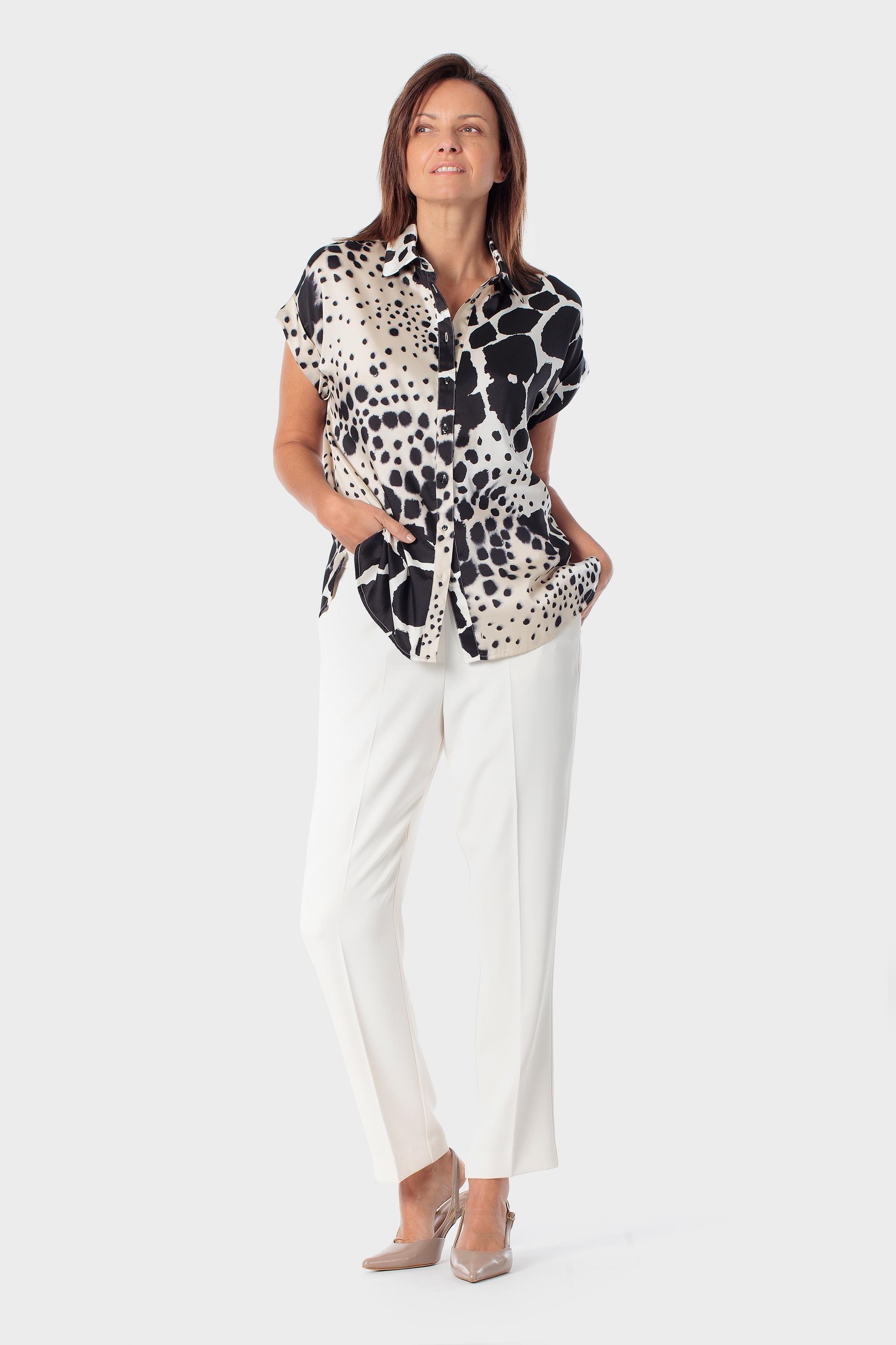 Black Animal Print Shirt, 3701_120, medium