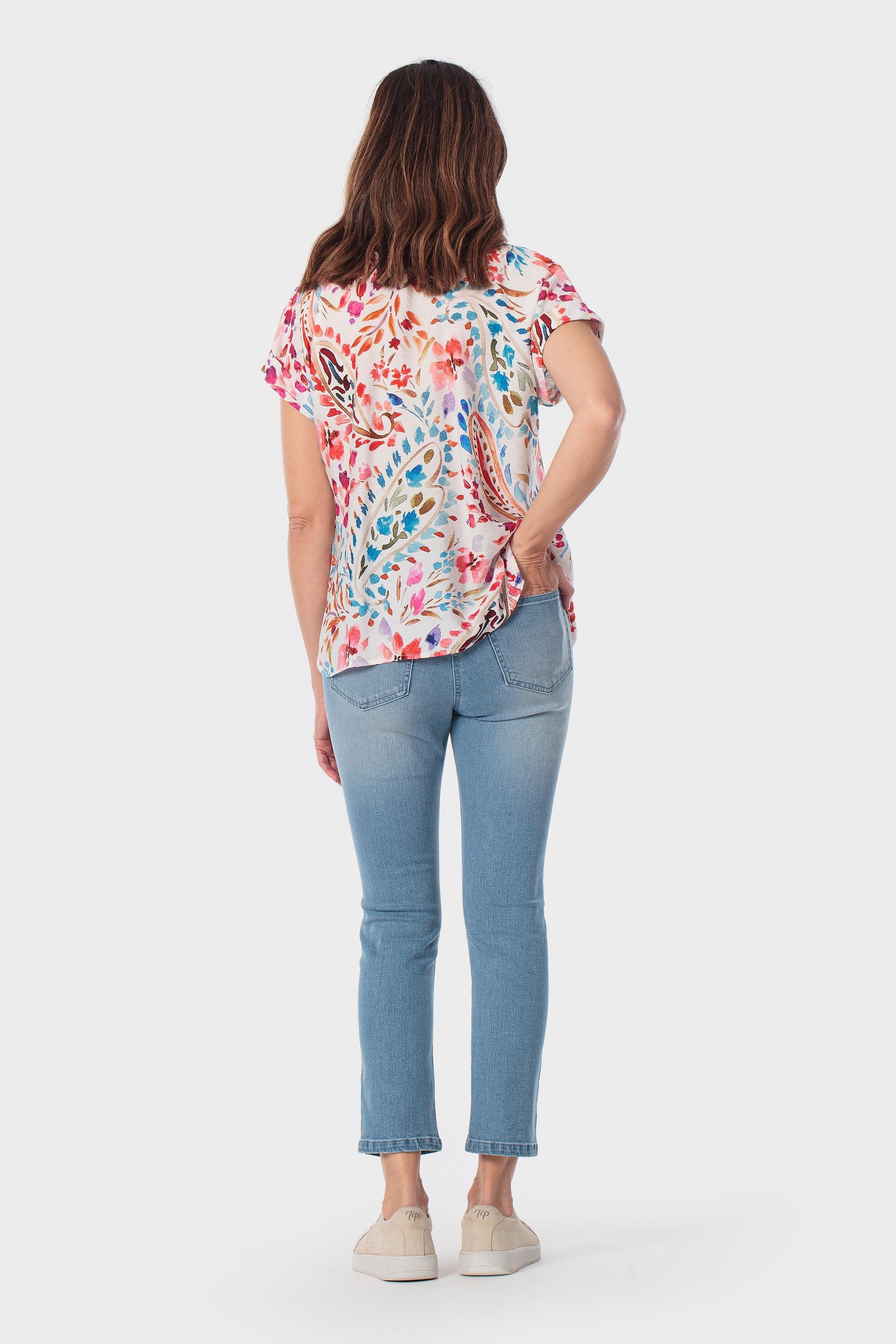 Pink Cashmere Print Shirt, Fuchsia, large image number 3