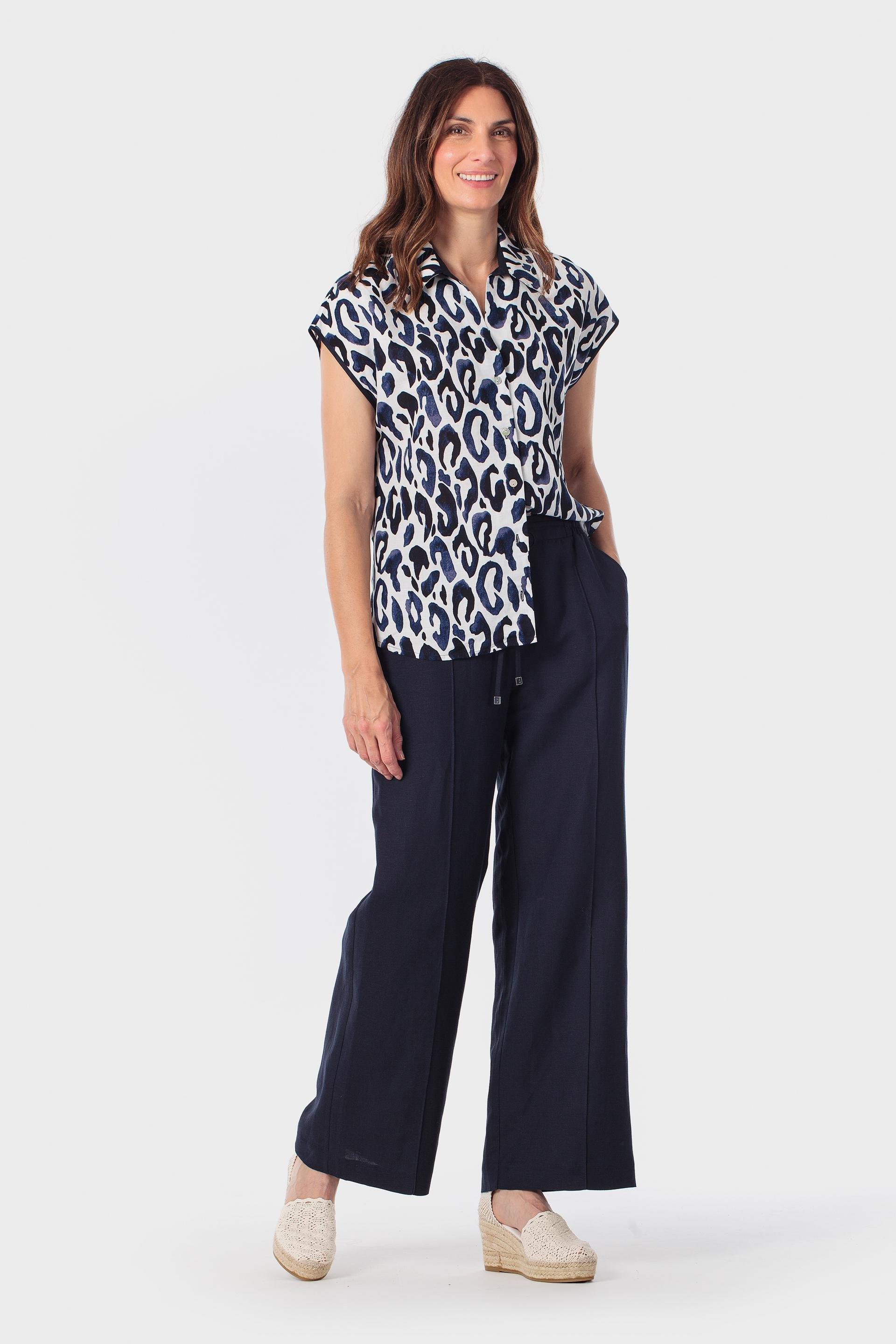 قميص بطبعة، كحلي, Blue Navy, large image number 1