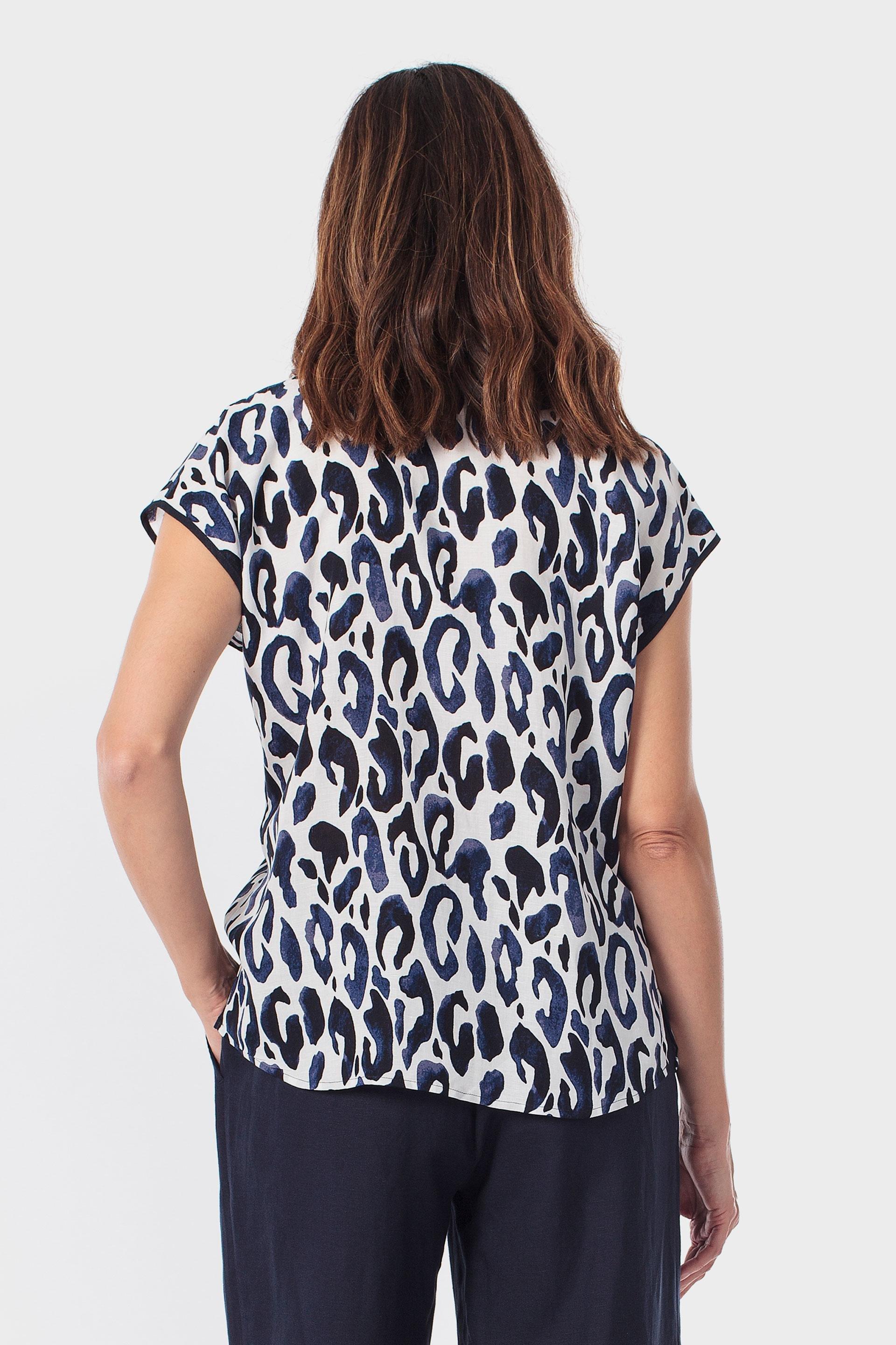قميص بطبعة، كحلي, Blue Navy, large image number 2