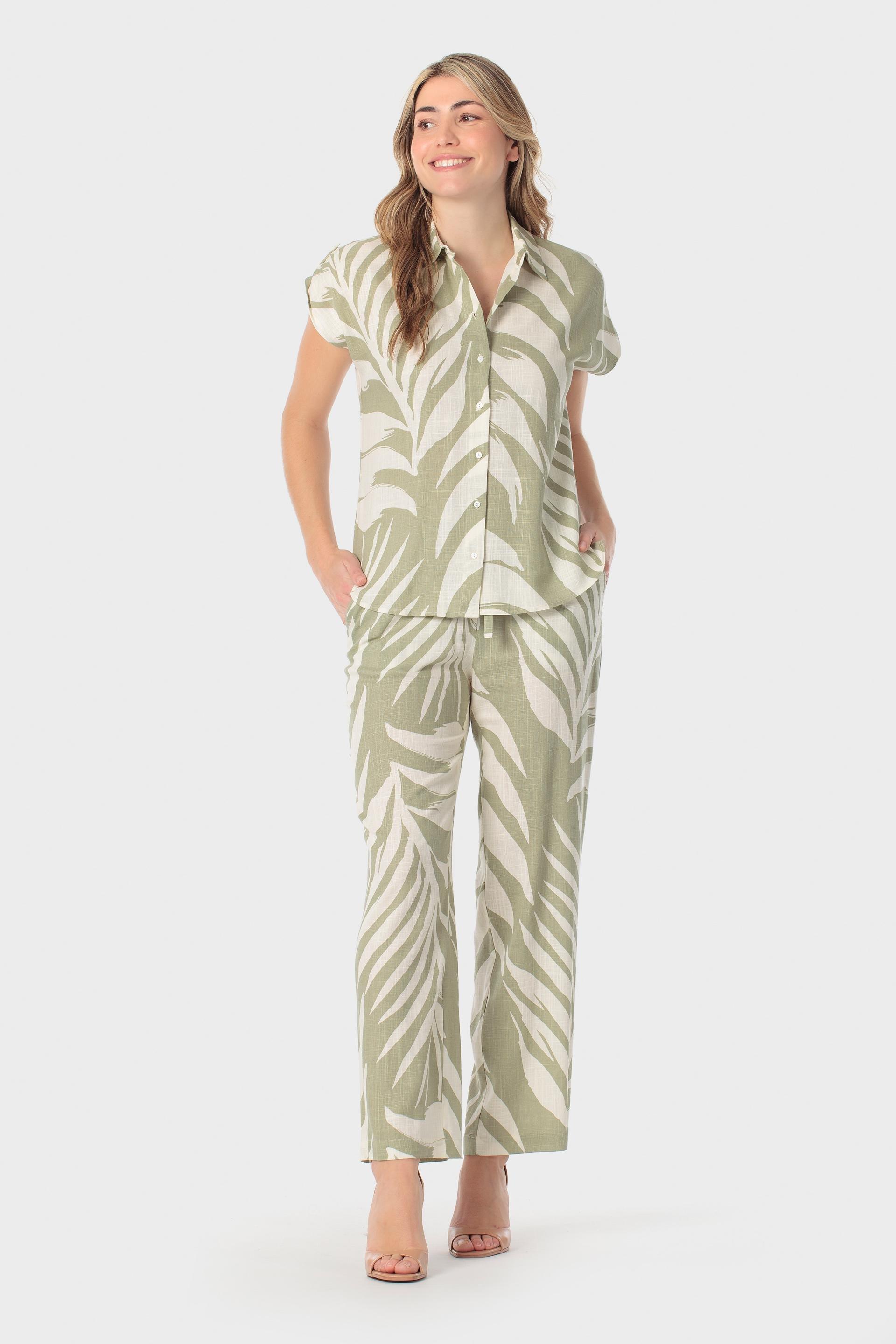 قميص أخضر بطبعة مميزة, Yellow Vainilla, large image number 2