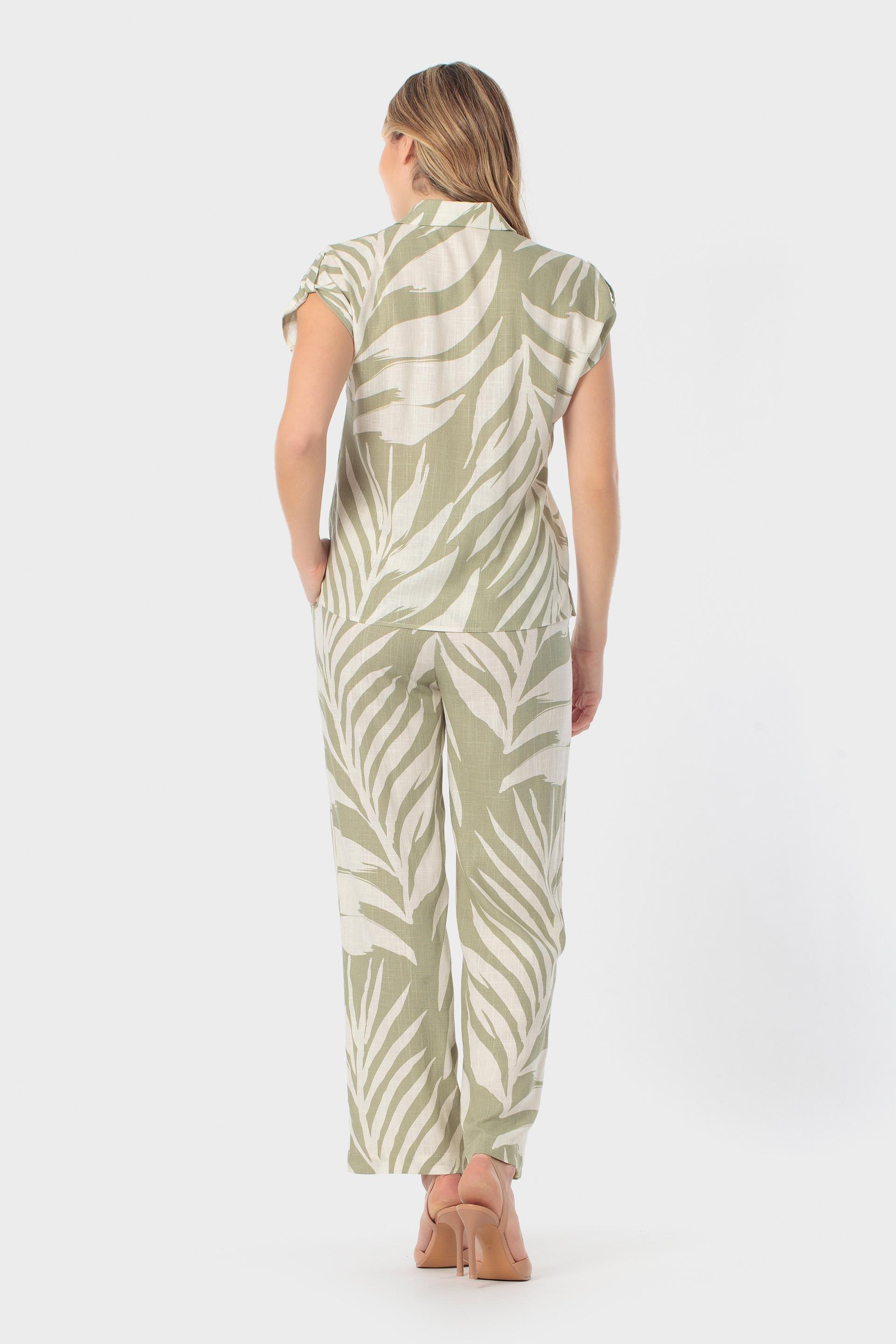 قميص أخضر بطبعة مميزة, Yellow Vainilla, large image number 4