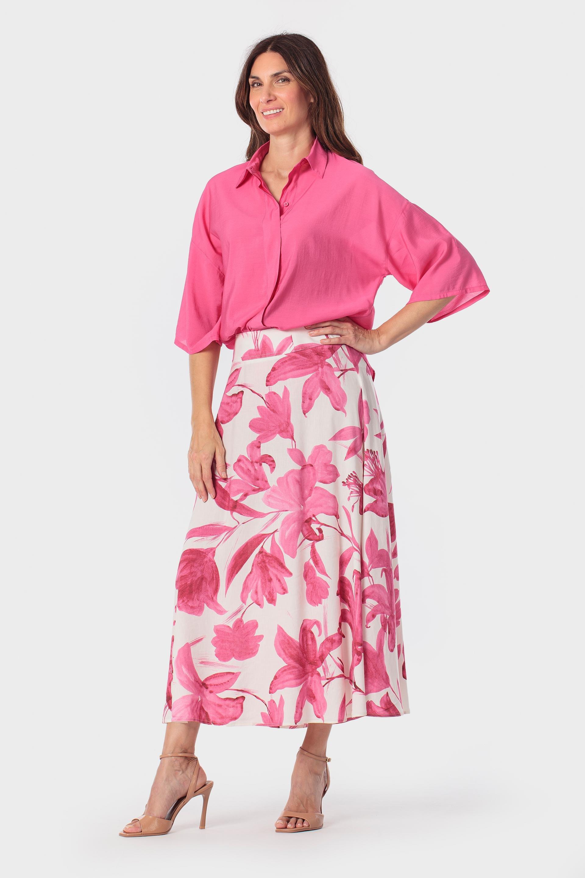 Pink Casual Shirt, Fuchsia, medium