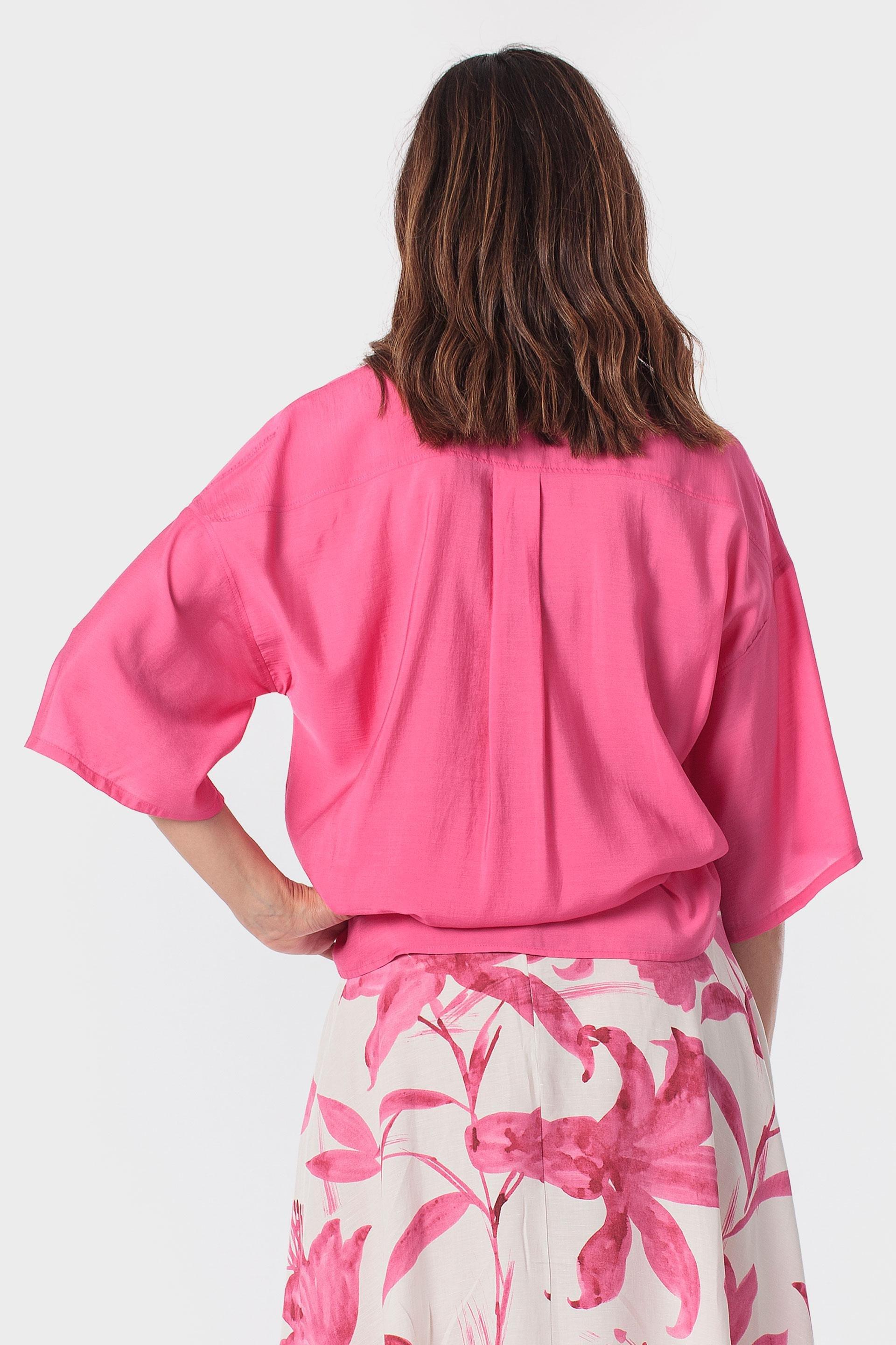 Pink Casual Shirt, Fuchsia, medium