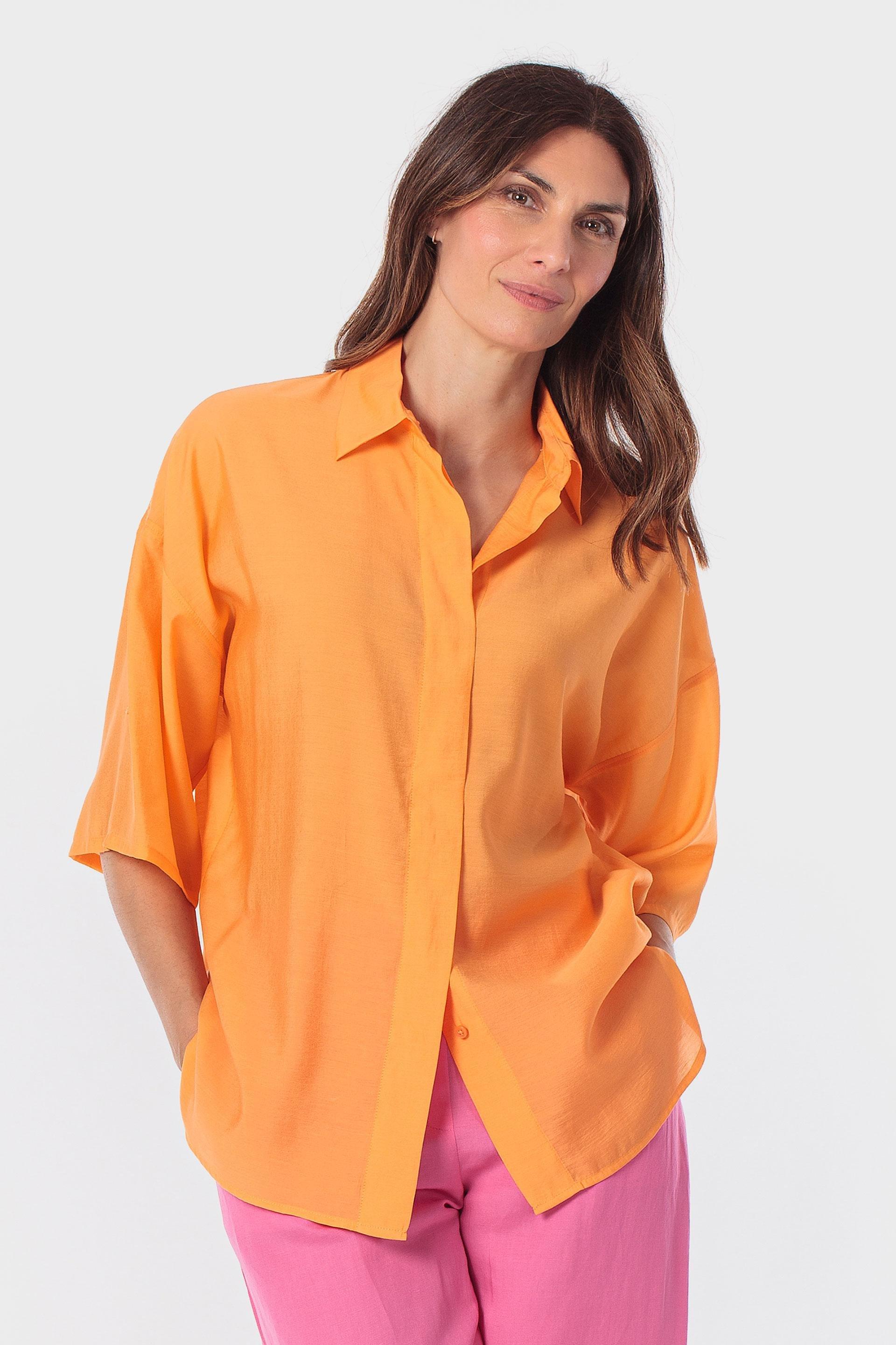قميص بطبعة، وردي, Orange, large image number 0