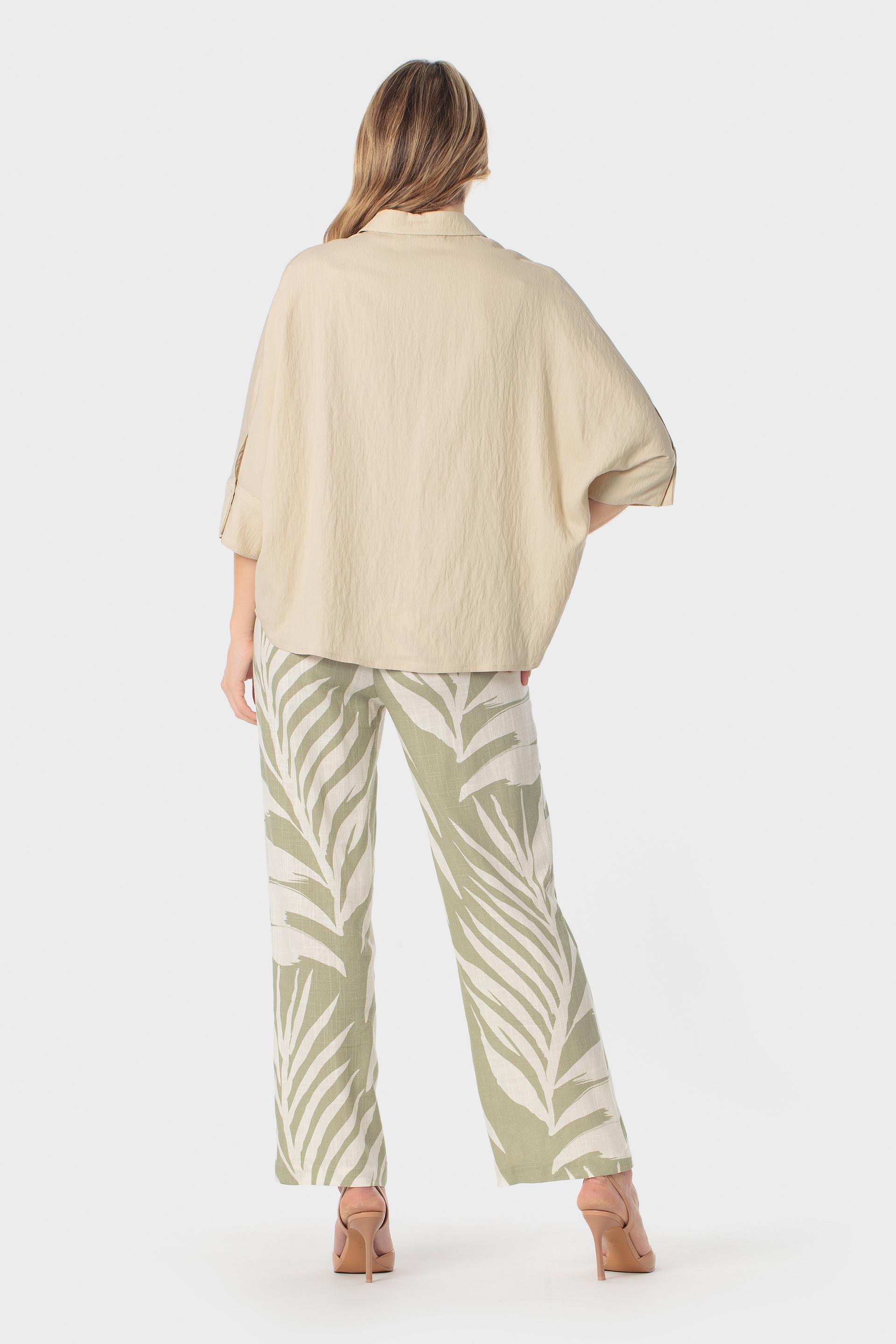 قميص بيج بتطريز أنيق, Beige, large image number 2
