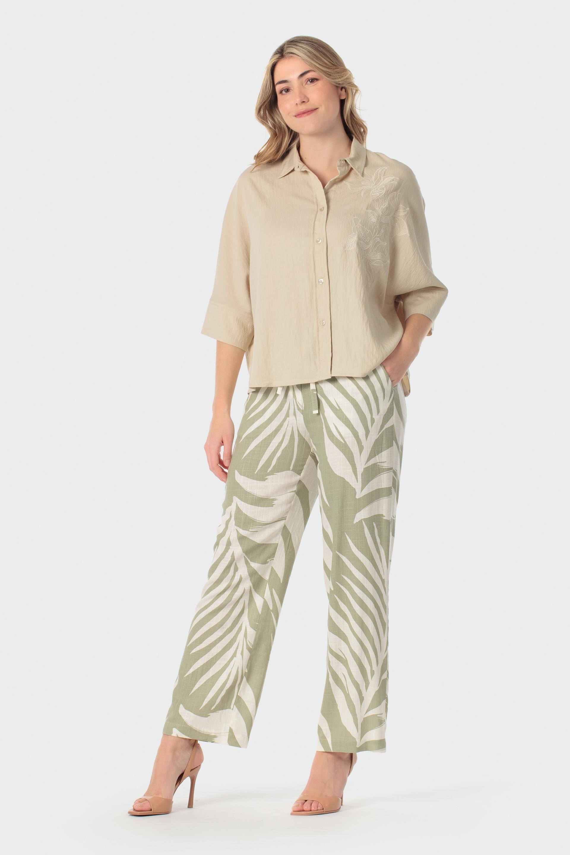 قميص بيج بتطريز أنيق, Beige, large image number 4